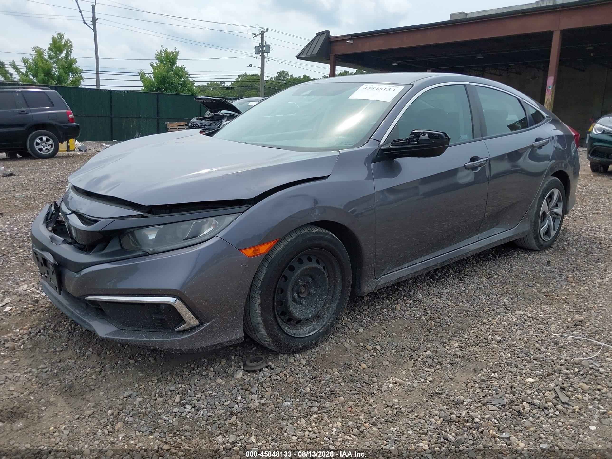 2020 Honda Civic Lx Серый vin: 2HGFC2F65LH575642