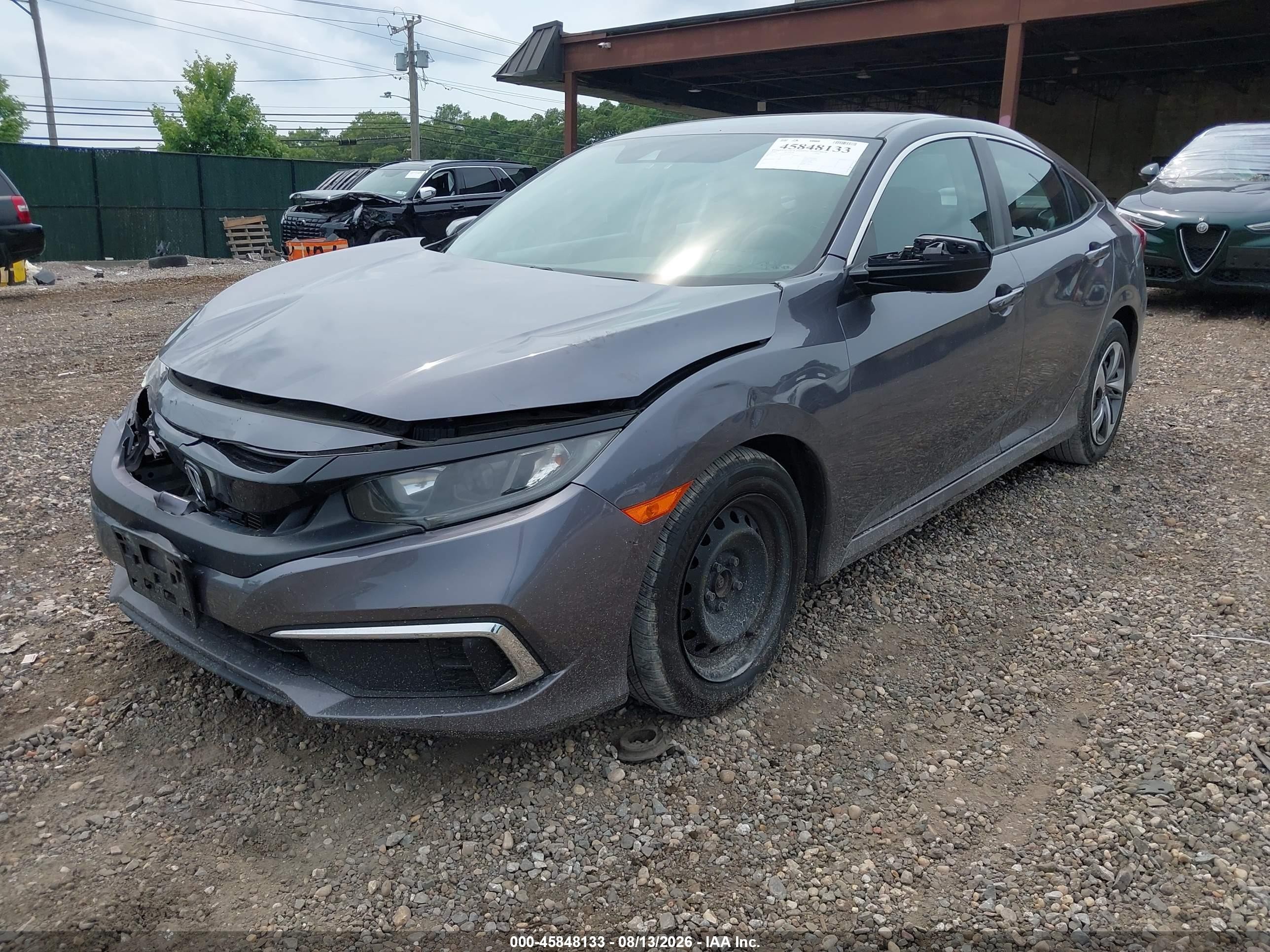 2020 Honda Civic Lx Серый vin: 2HGFC2F65LH575642