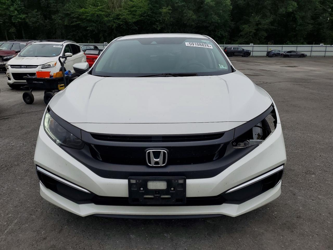 2021 Honda Civic Lx White vin: 2HGFC2F65MH510405