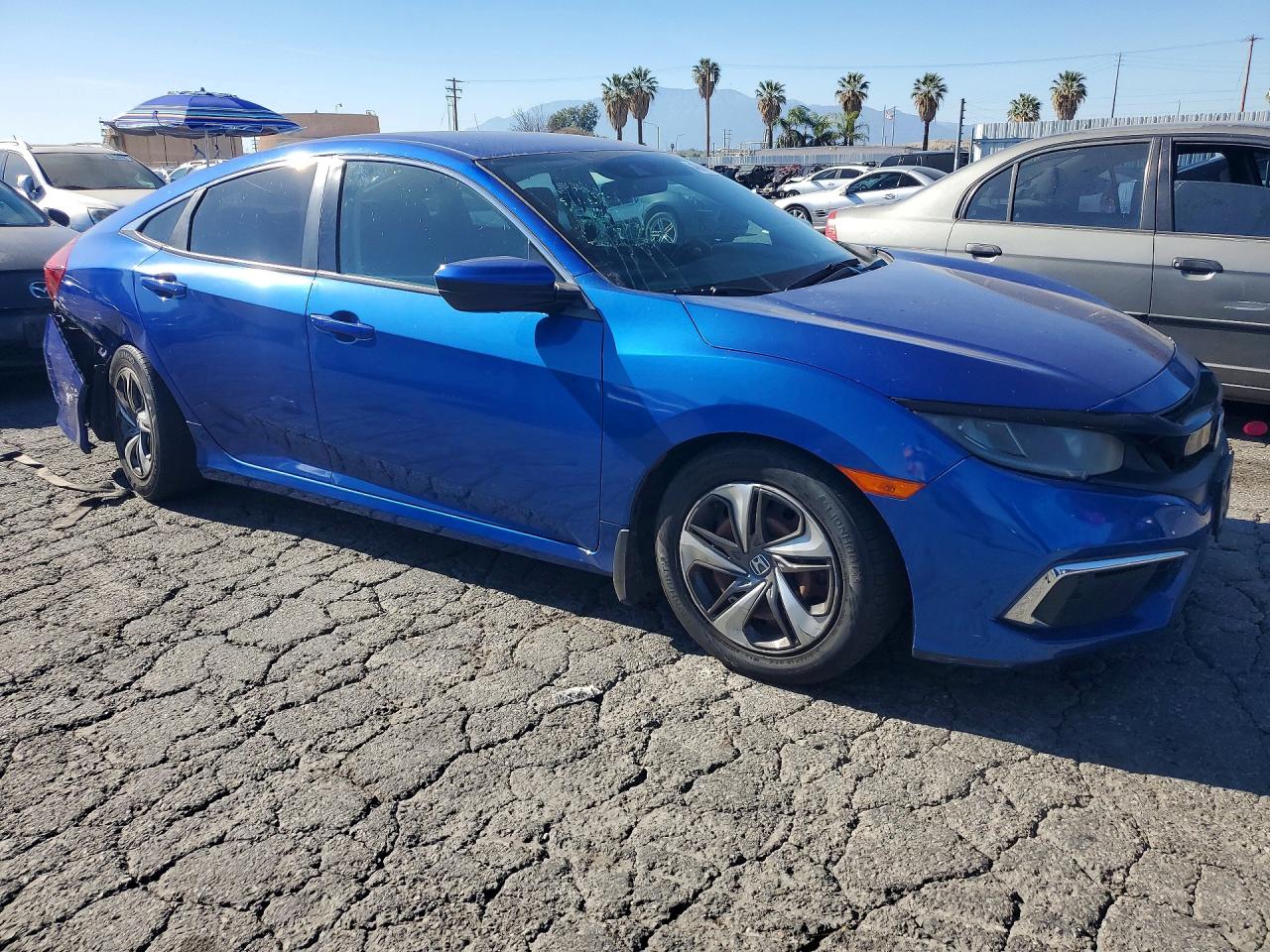 2019 Honda Civic Lx Blue vin: 2HGFC2F66KH527260