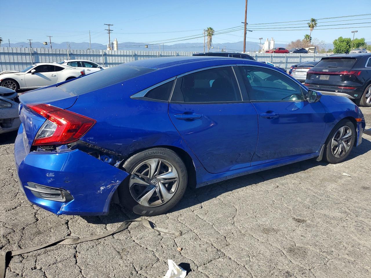 2019 Honda Civic Lx Blue vin: 2HGFC2F66KH527260