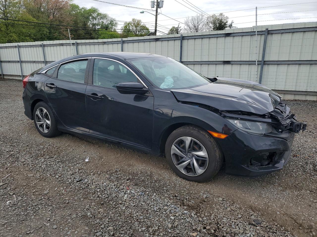 2019 Honda Civic Lx Black vin: 2HGFC2F66KH544351