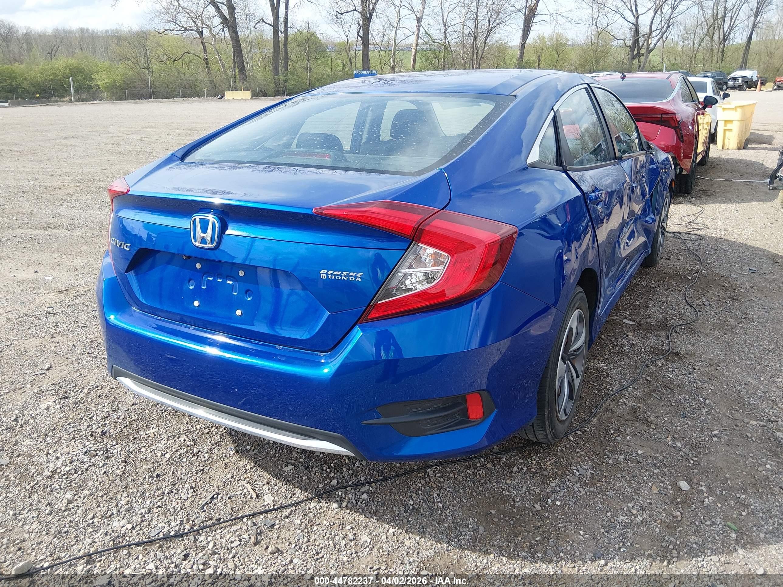 2020 Honda Civic Lx Blue vin: 2HGFC2F66LH548319