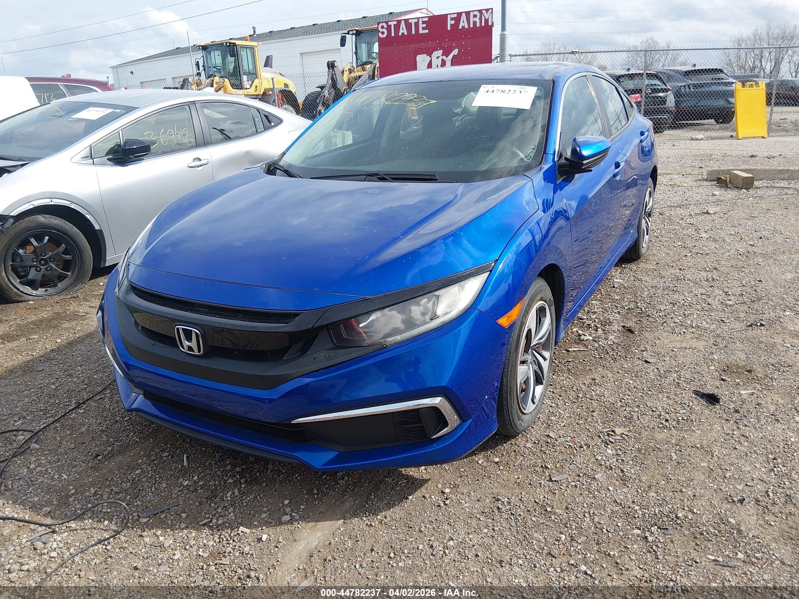 2020 Honda Civic Lx Blue vin: 2HGFC2F66LH548319