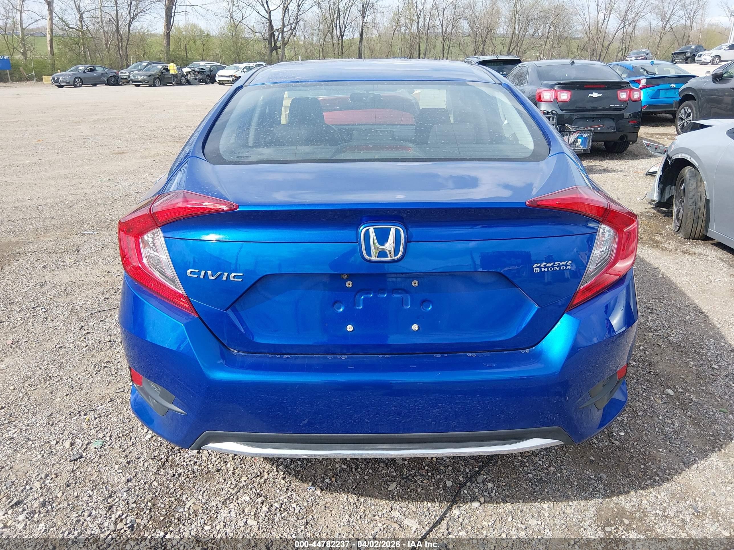 2020 Honda Civic Lx Blue vin: 2HGFC2F66LH548319