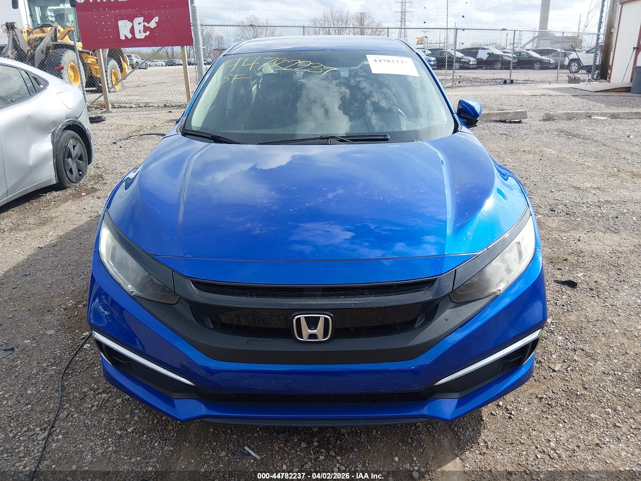 2020 Honda Civic Lx Blue vin: 2HGFC2F66LH548319