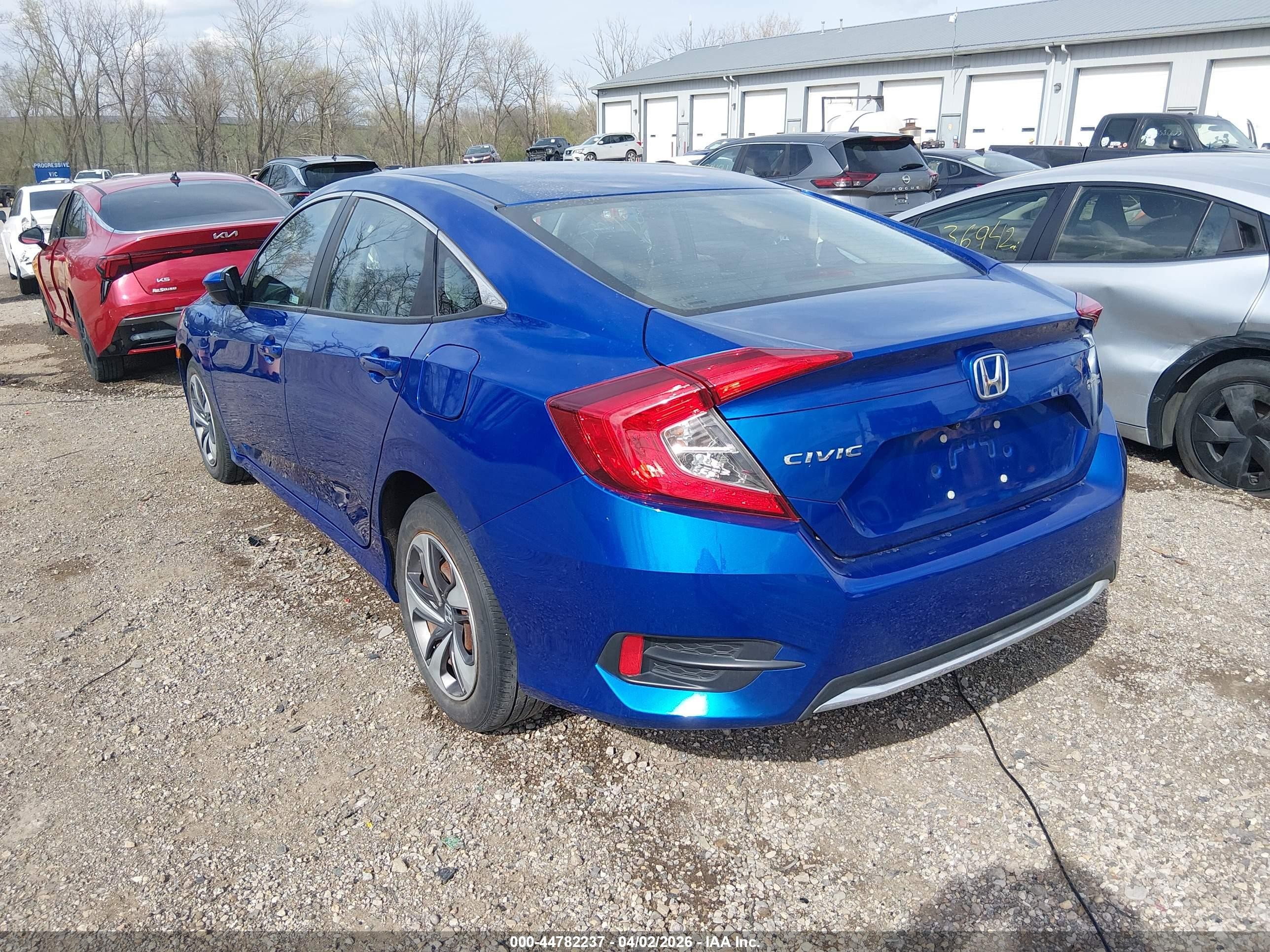 2020 Honda Civic Lx Blue vin: 2HGFC2F66LH548319