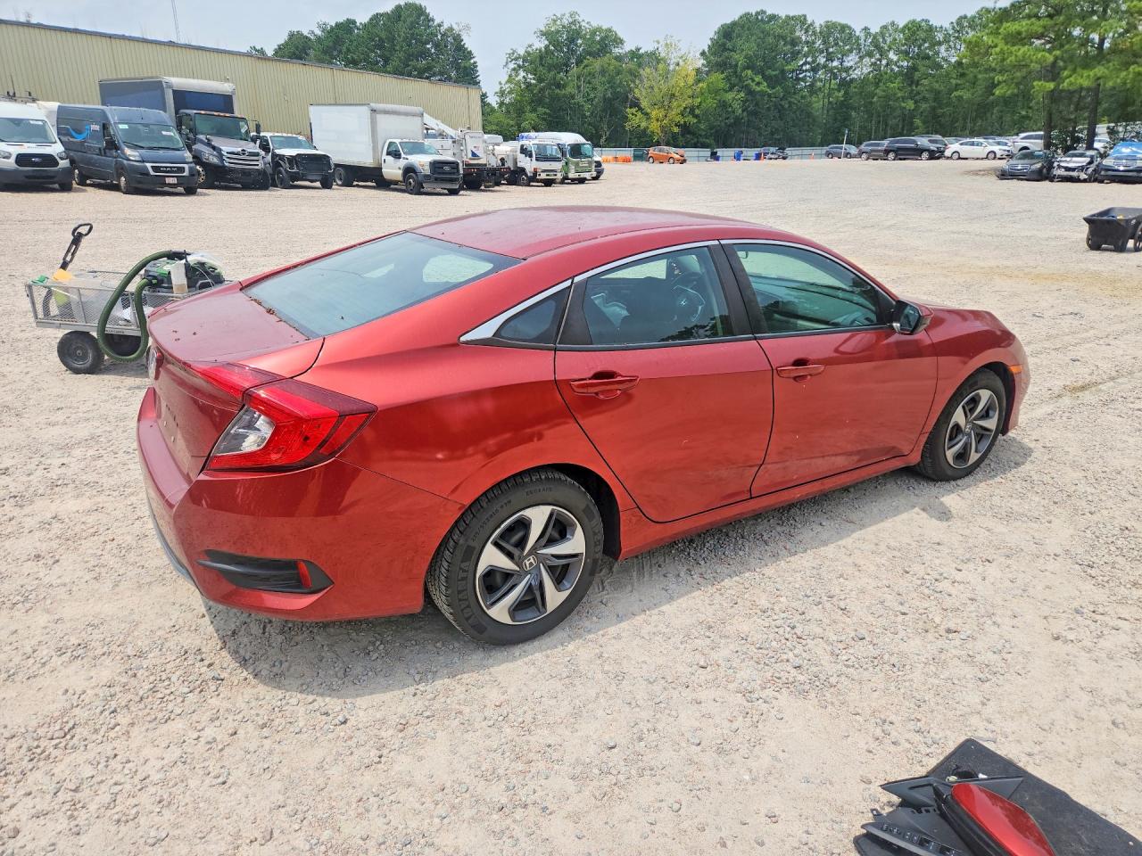 2021 Honda Civic Lx Red vin: 2HGFC2F66MH514138
