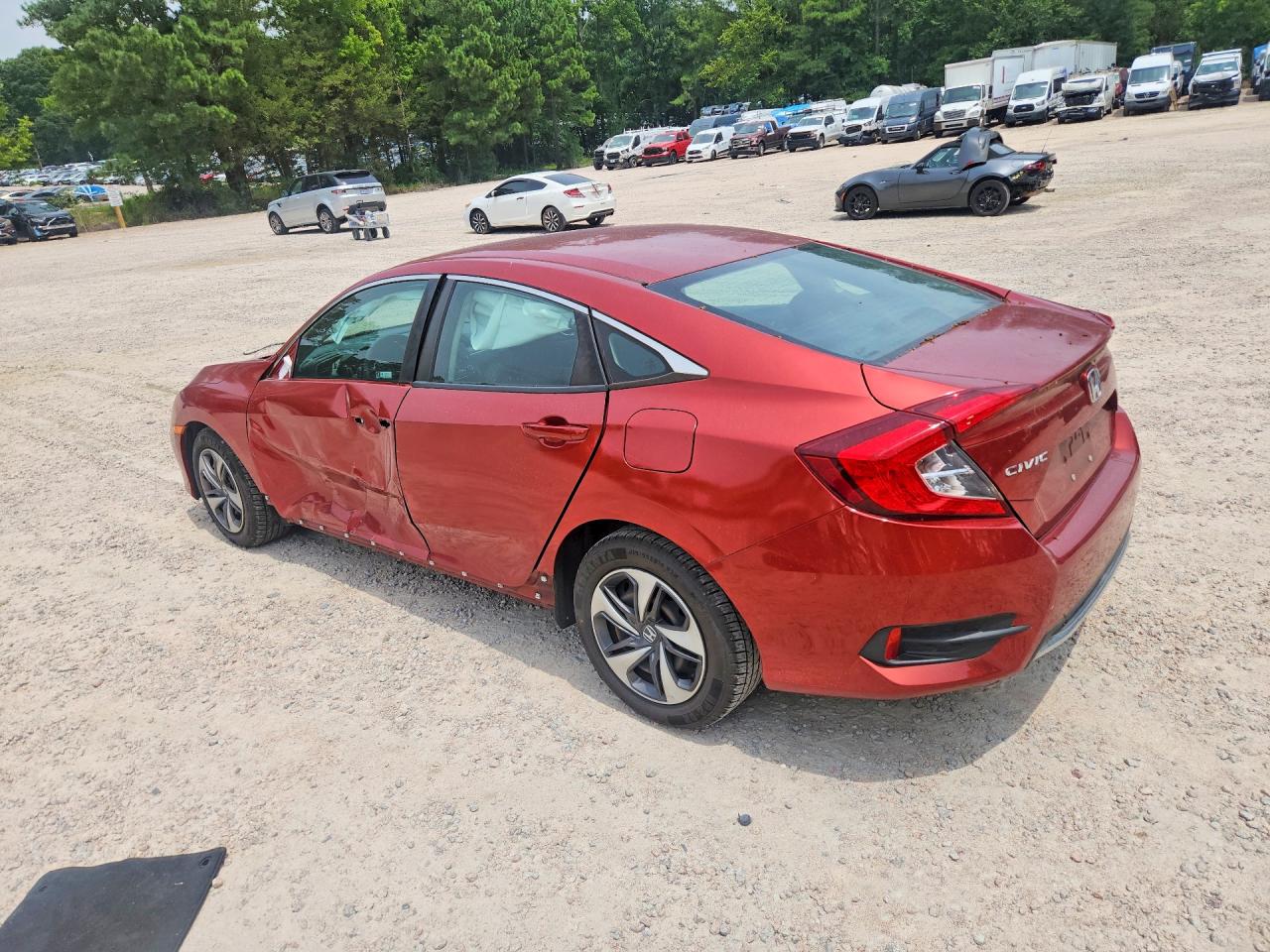 2021 Honda Civic Lx Red vin: 2HGFC2F66MH514138