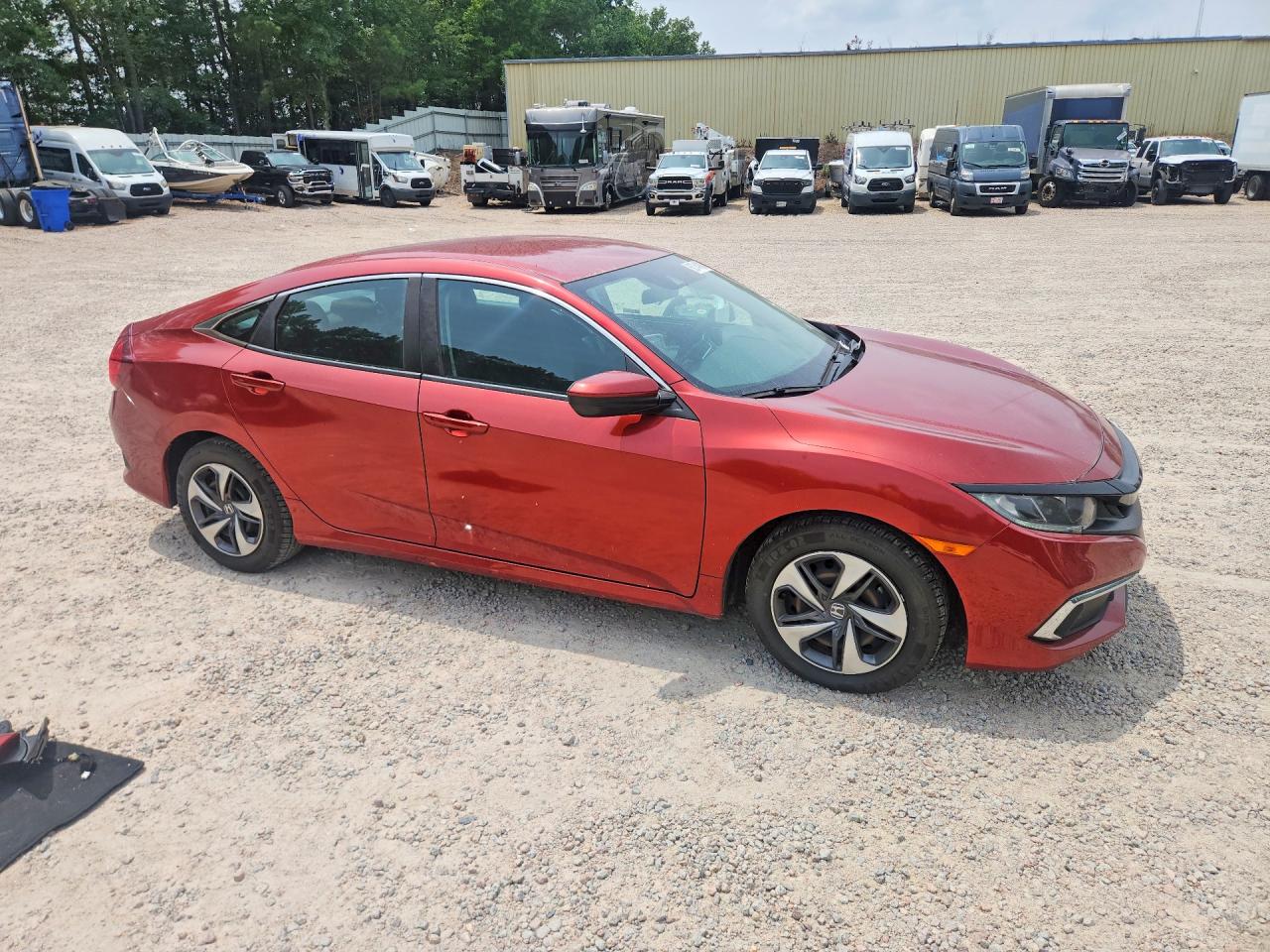 2021 Honda Civic Lx Red vin: 2HGFC2F66MH514138