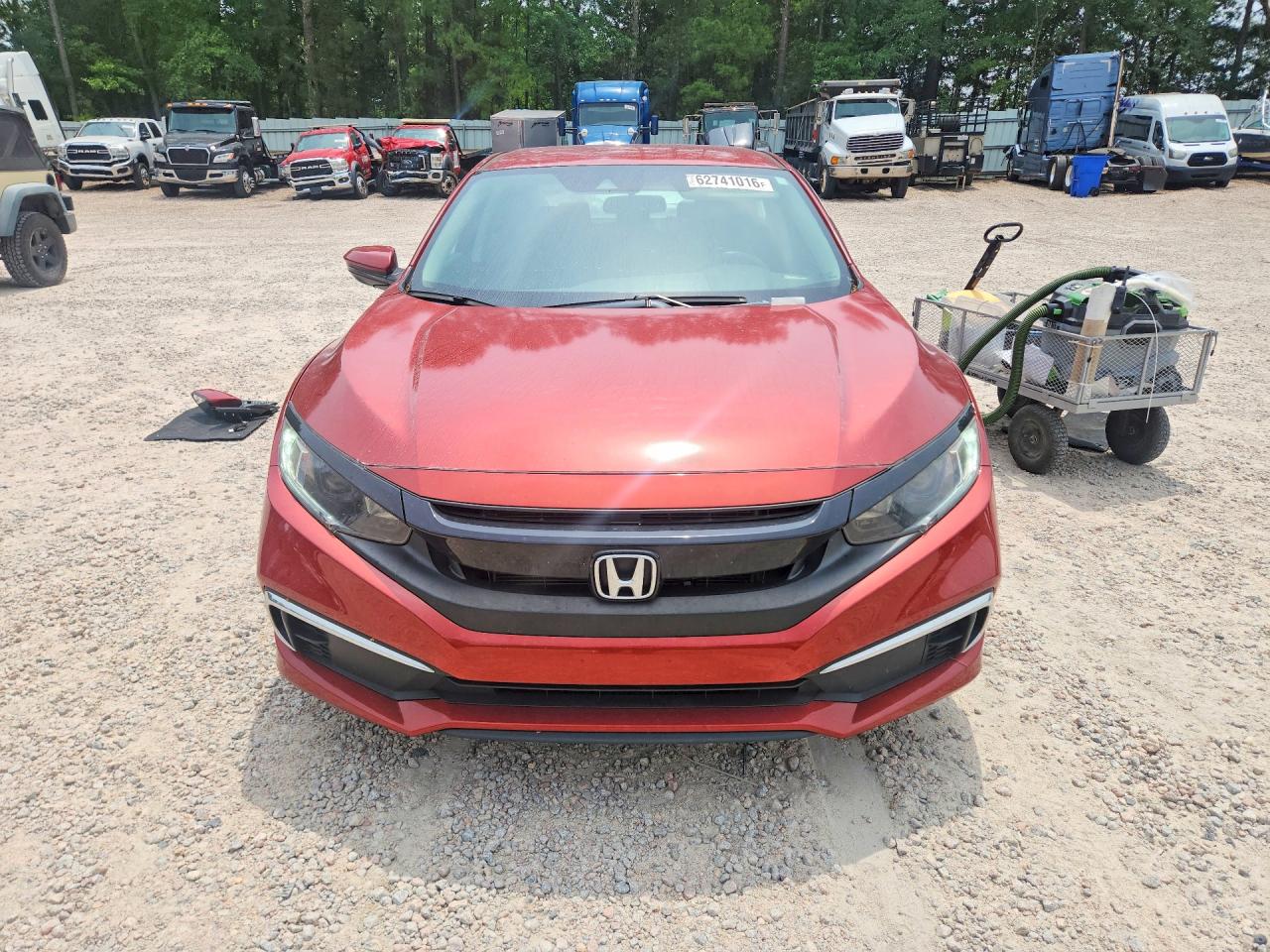 2021 Honda Civic Lx Red vin: 2HGFC2F66MH514138