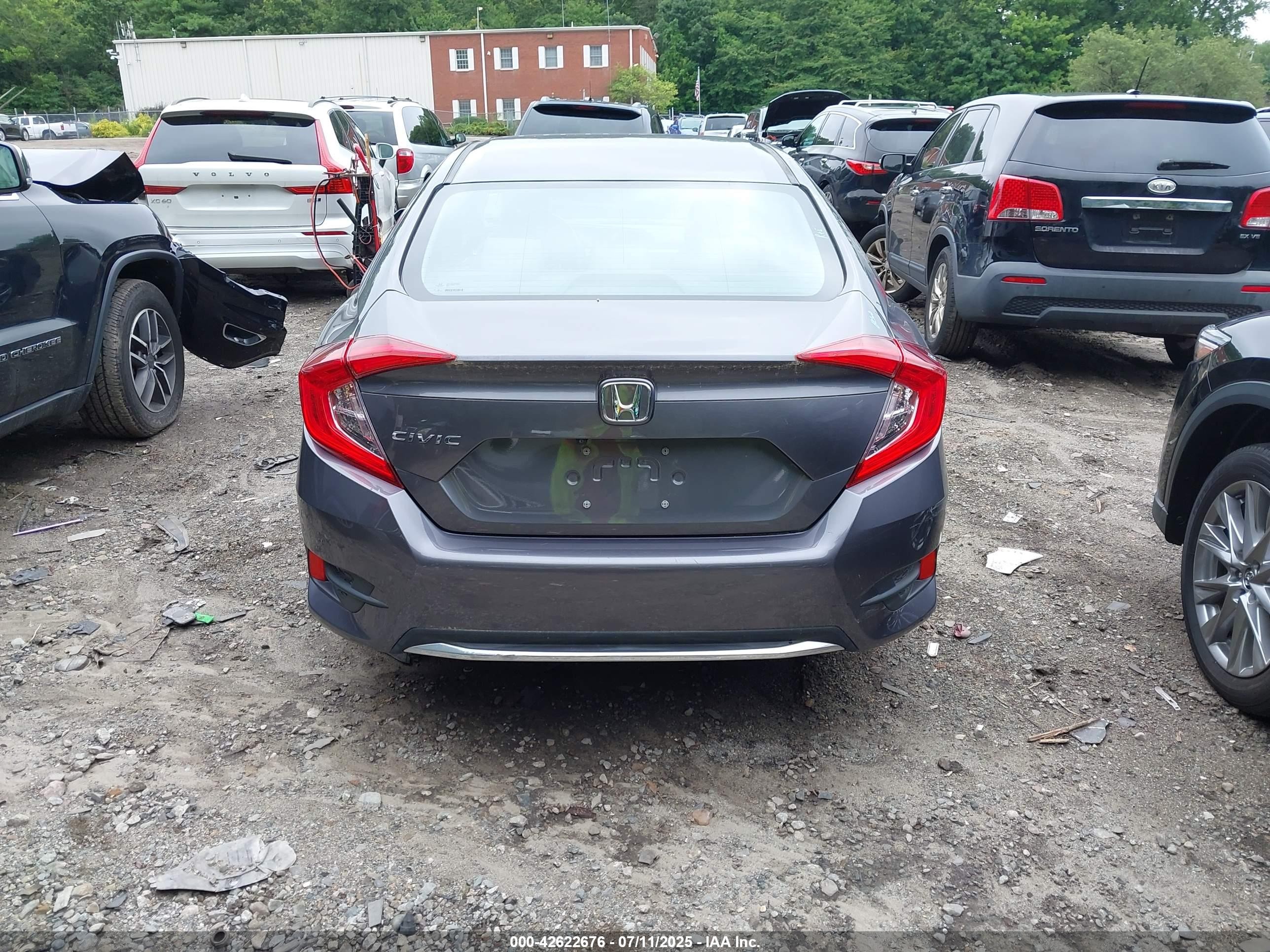 2019 Honda Civic Lx Gray vin: 2HGFC2F67KH522715
