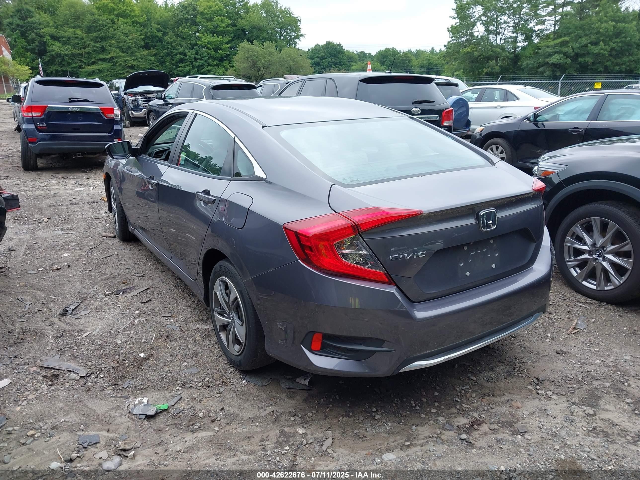 2019 Honda Civic Lx Gray vin: 2HGFC2F67KH522715