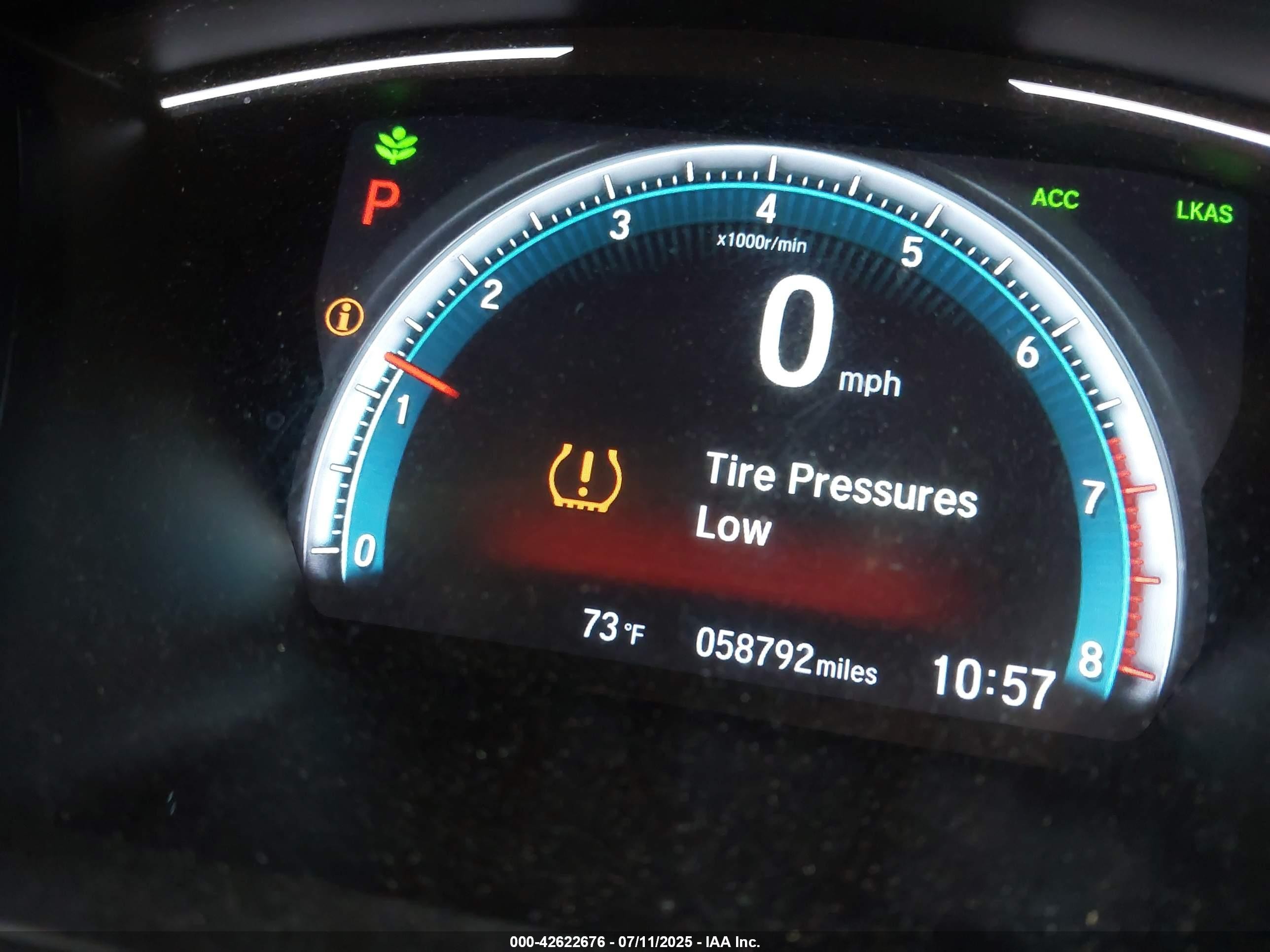 2019 Honda Civic Lx Gray vin: 2HGFC2F67KH522715