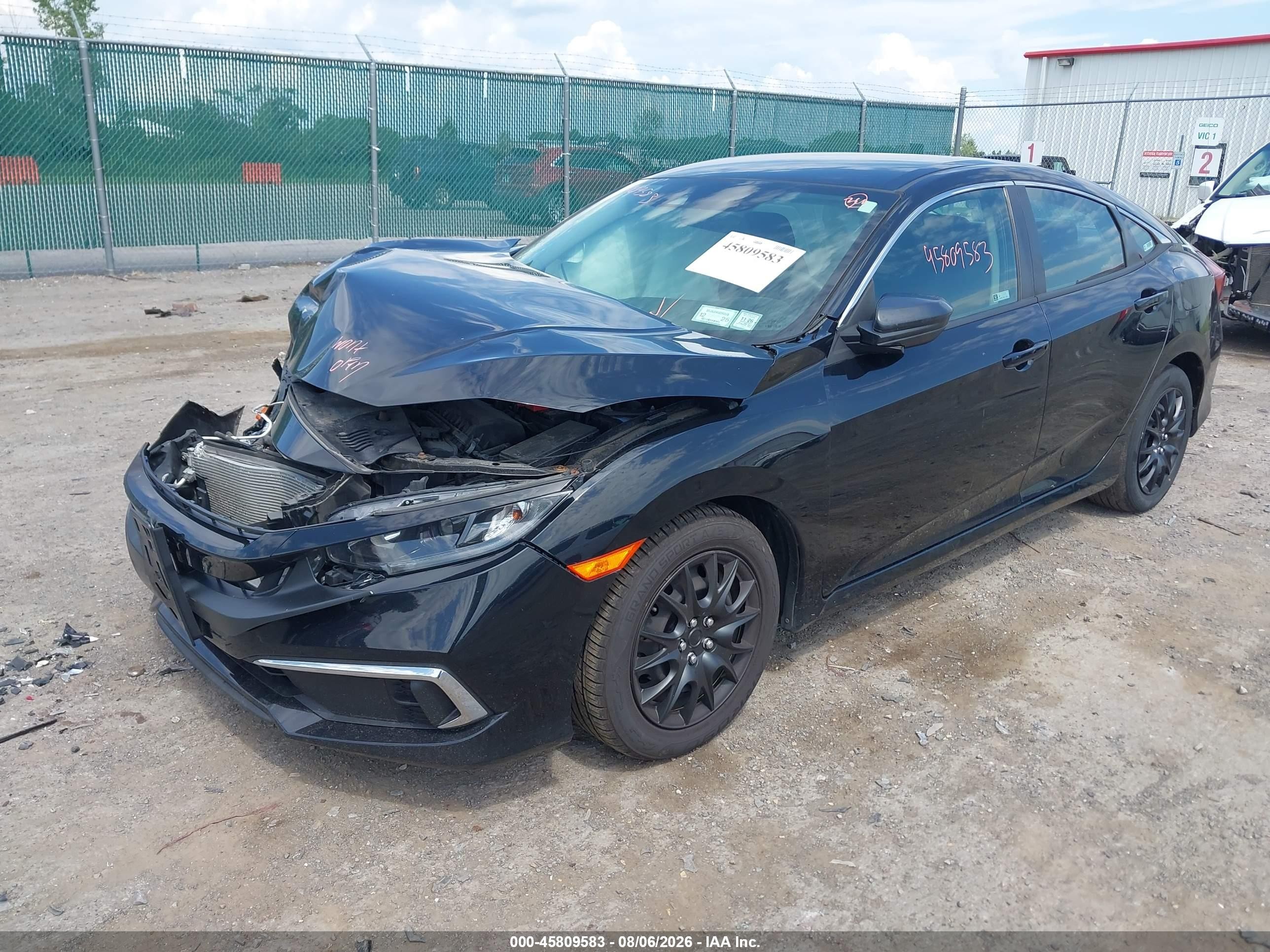 2020 Honda Civic Lx Black vin: 2HGFC2F67LH589414