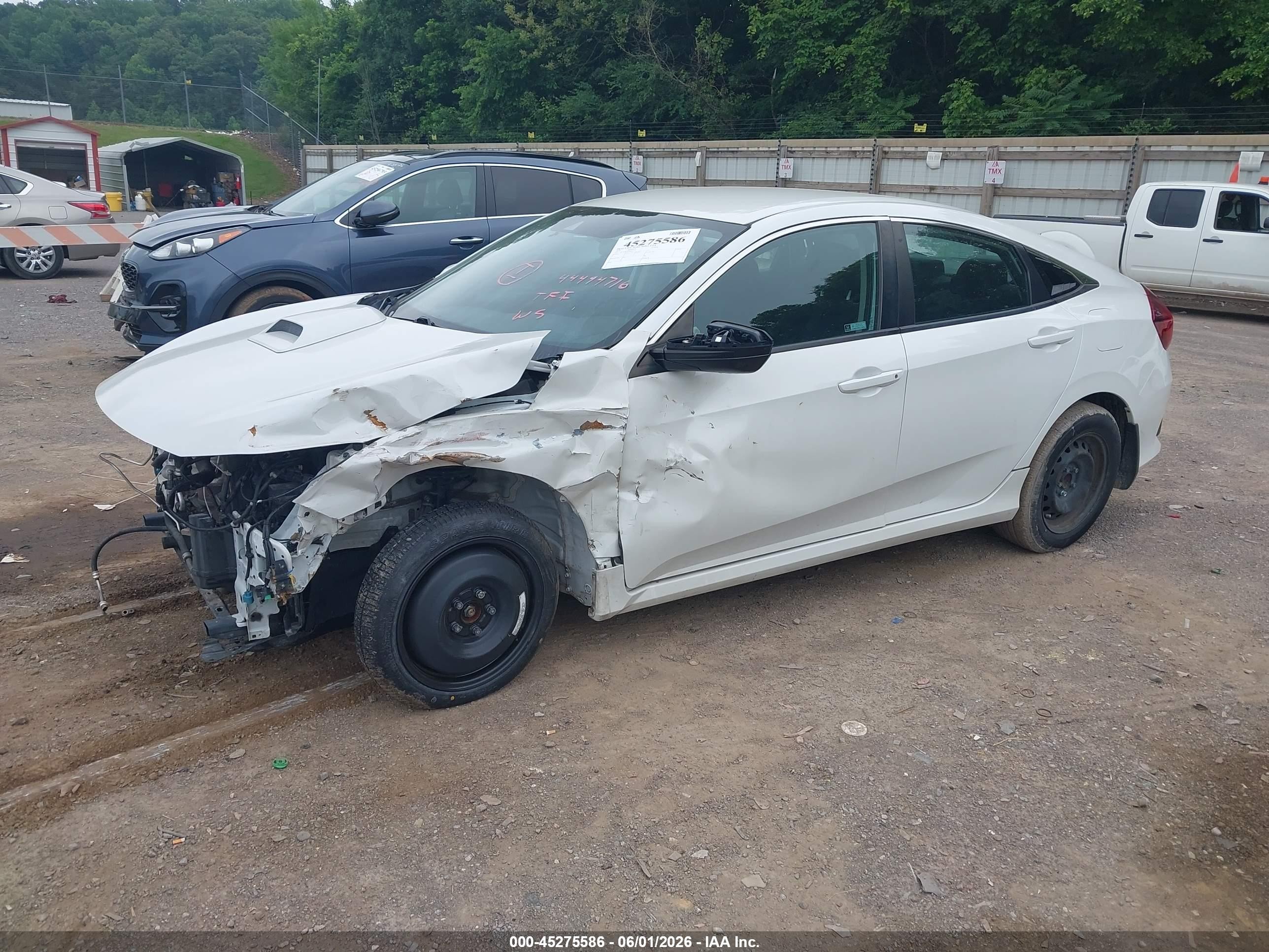 2021 Honda Civic Lx White vin: 2HGFC2F67MH543731
