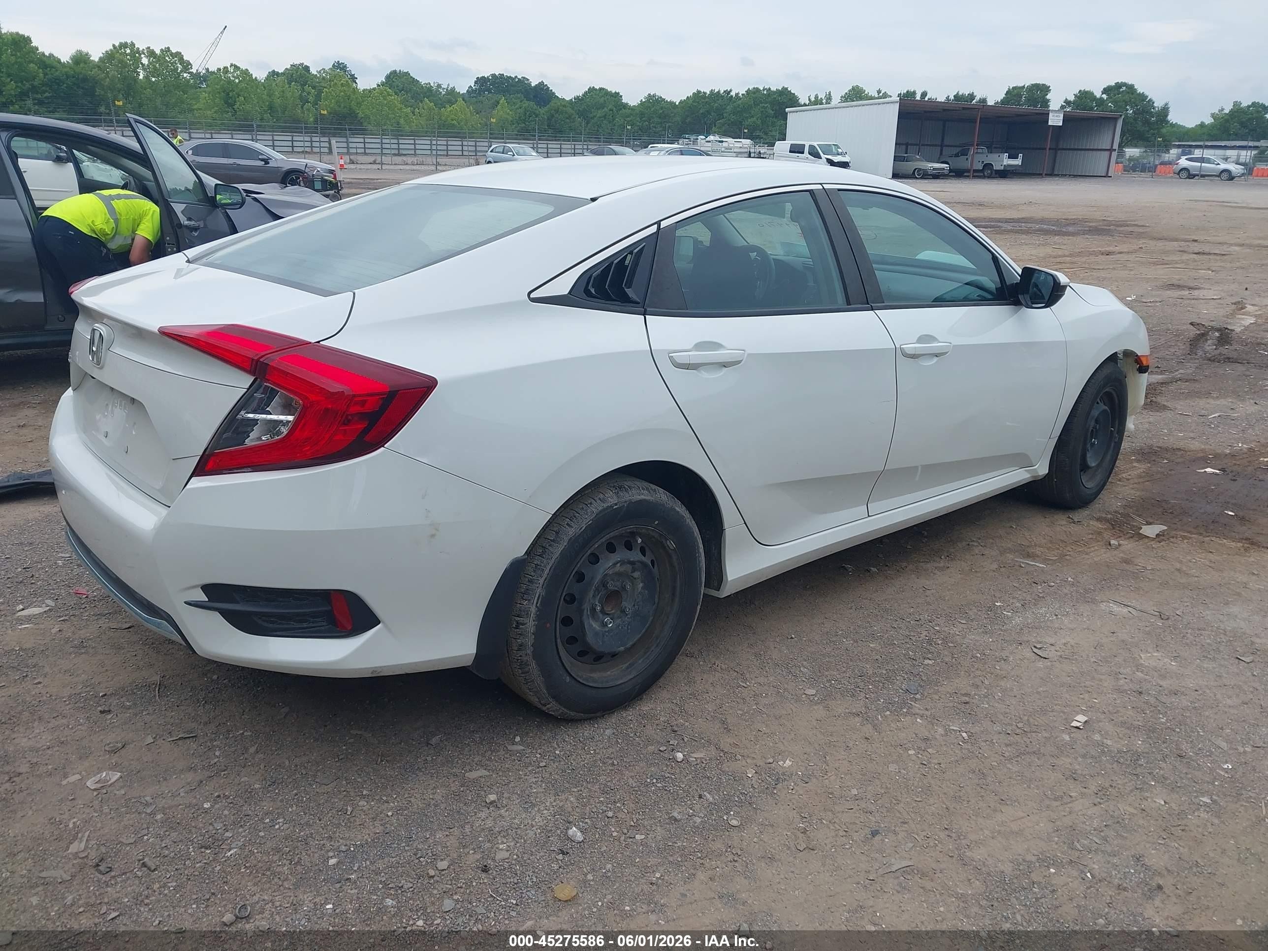 2021 Honda Civic Lx White vin: 2HGFC2F67MH543731