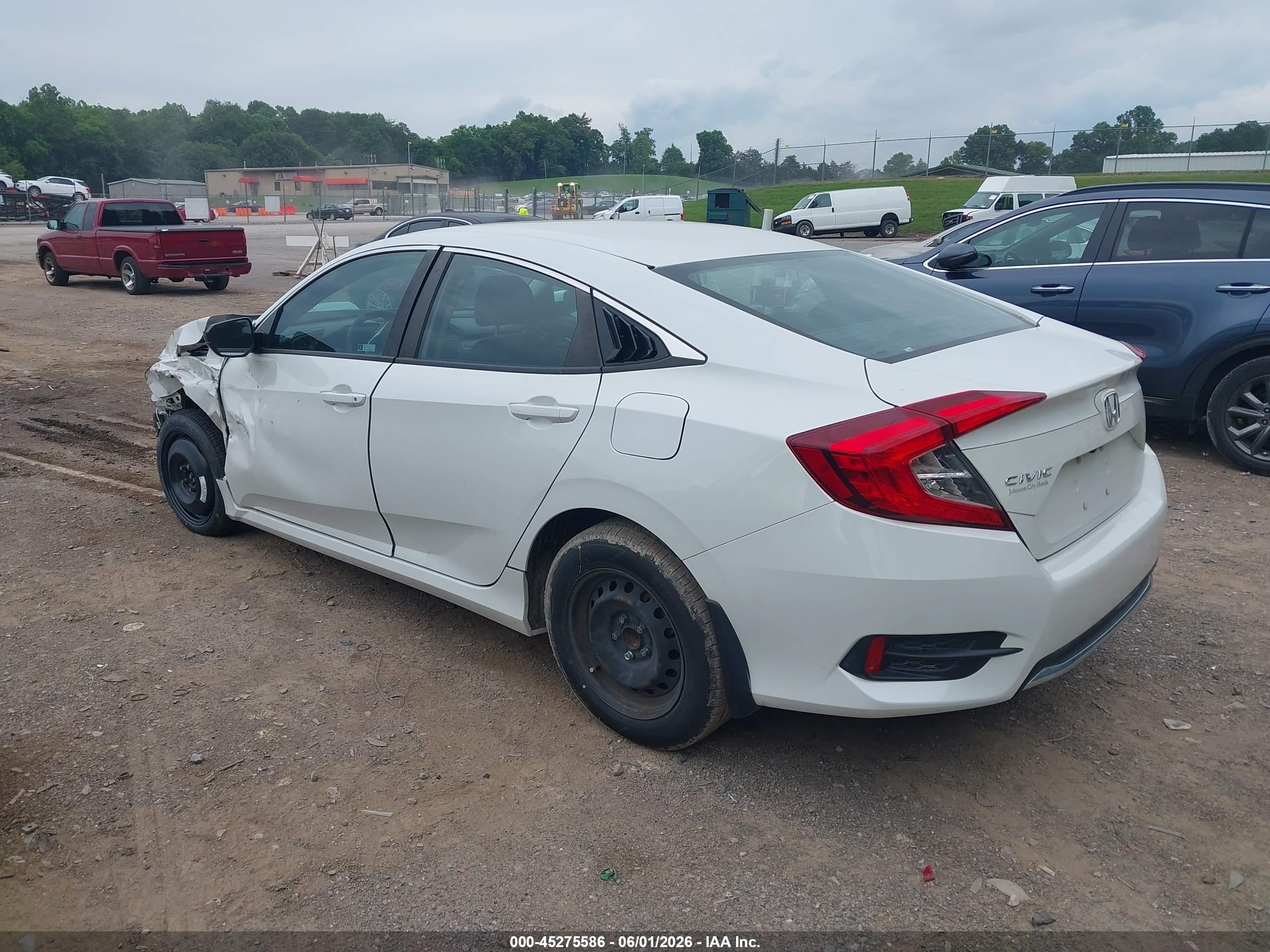 2021 Honda Civic Lx White vin: 2HGFC2F67MH543731