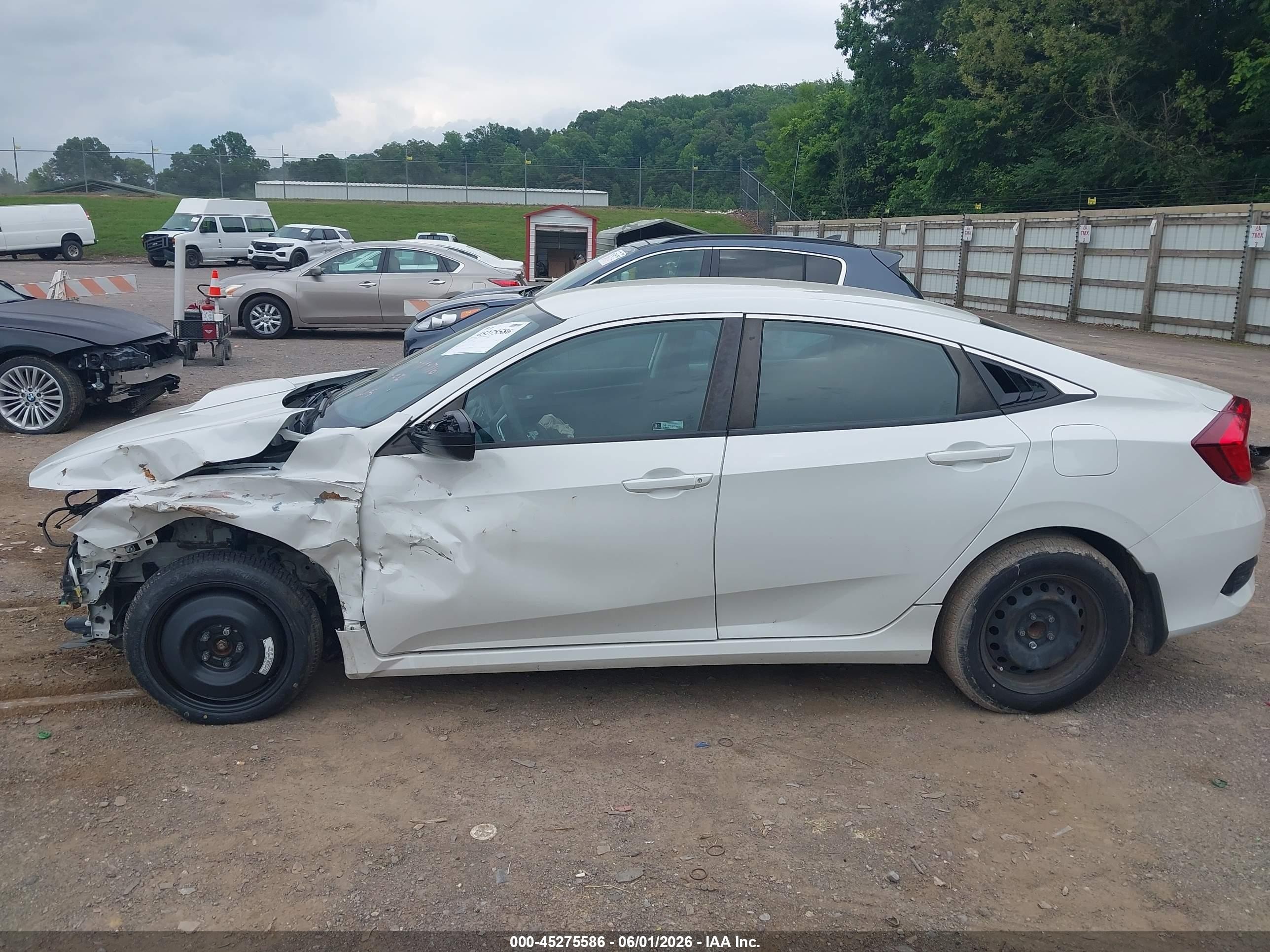 2021 Honda Civic Lx White vin: 2HGFC2F67MH543731