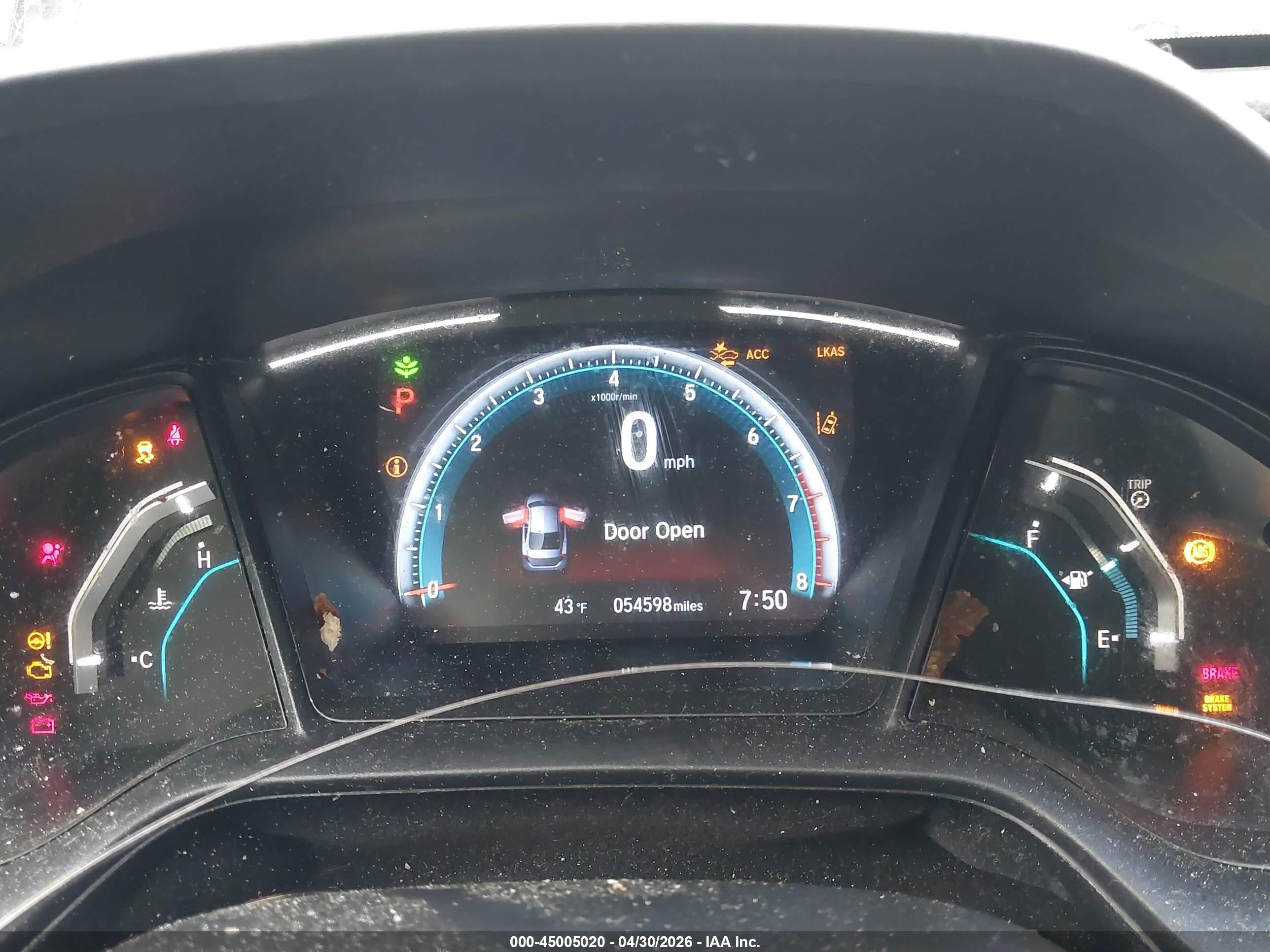 2019 Honda Civic Lx Gray vin: 2HGFC2F68KH552130