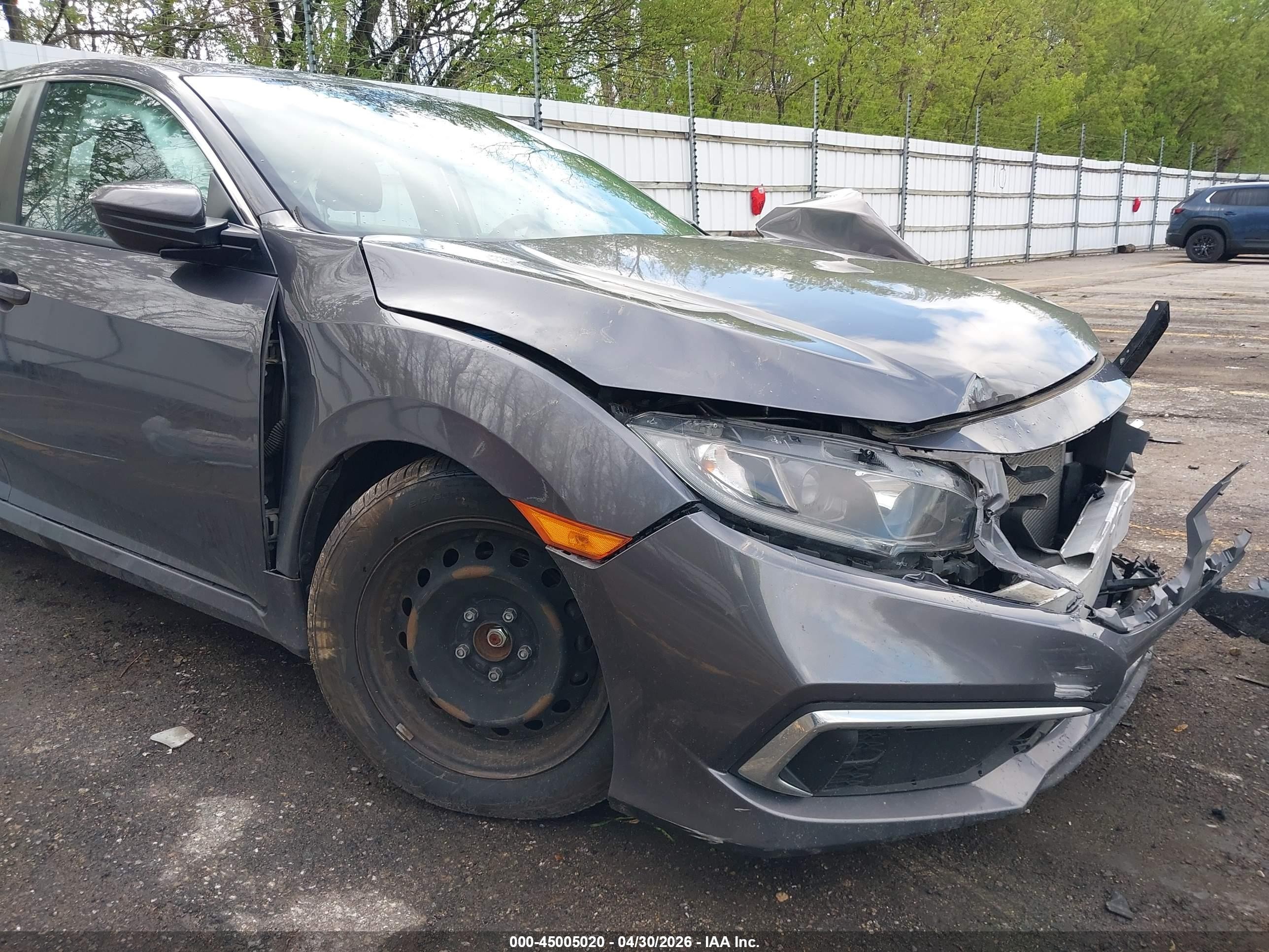 2019 Honda Civic Lx Gray vin: 2HGFC2F68KH552130