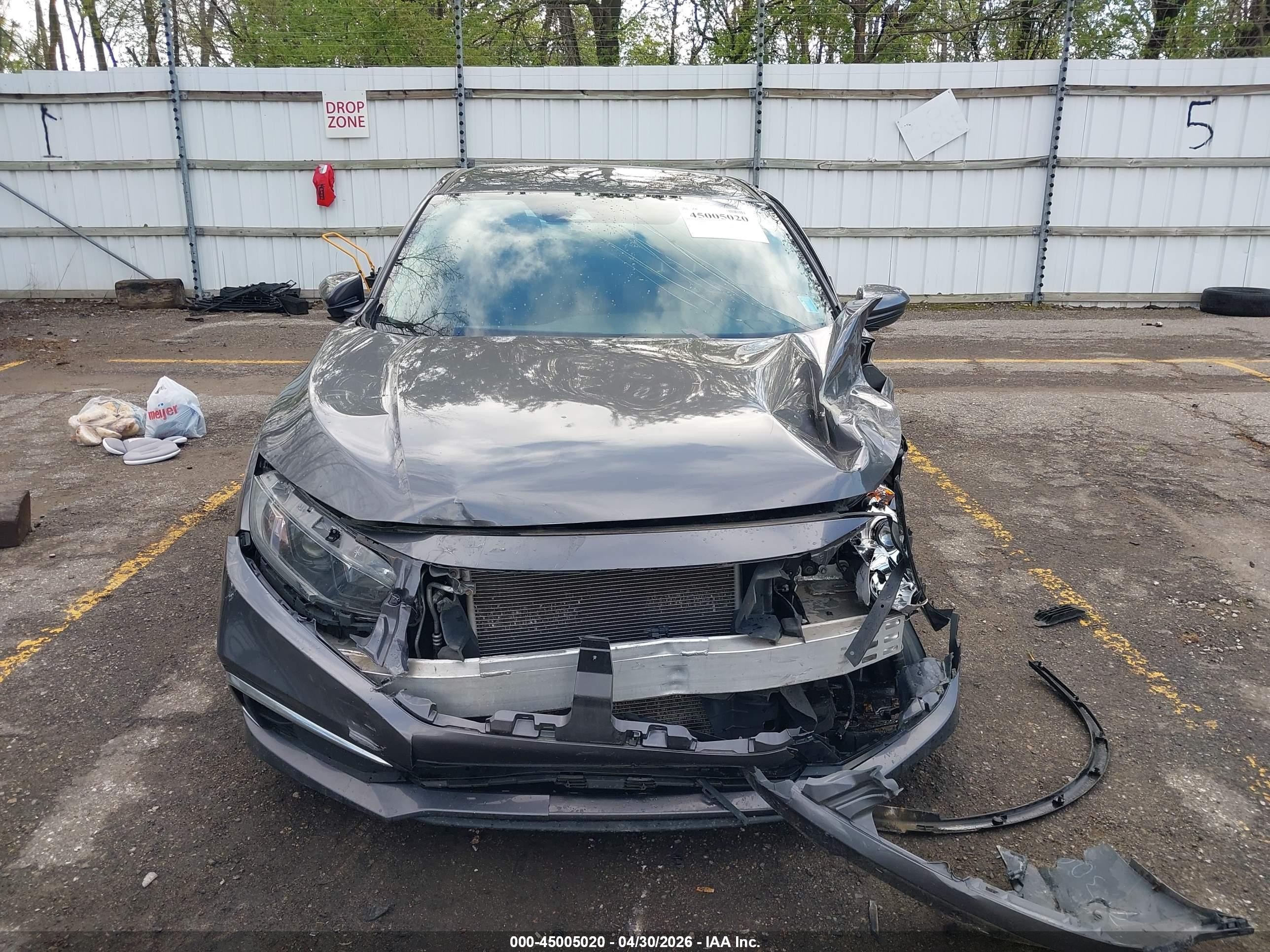 2019 Honda Civic Lx Gray vin: 2HGFC2F68KH552130