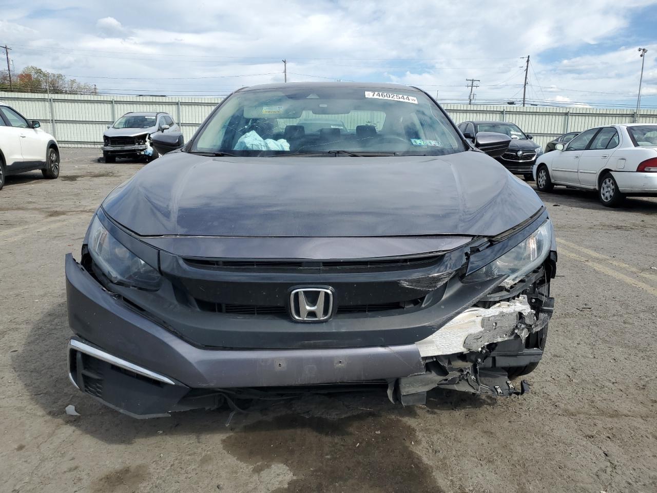 2019 Honda Civic Lx Gray vin: 2HGFC2F68KH606557