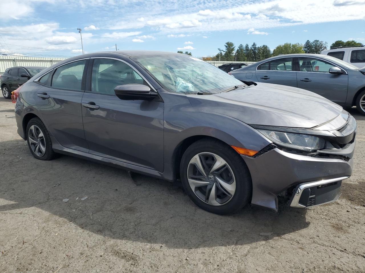 2019 Honda Civic Lx Gray vin: 2HGFC2F68KH606557