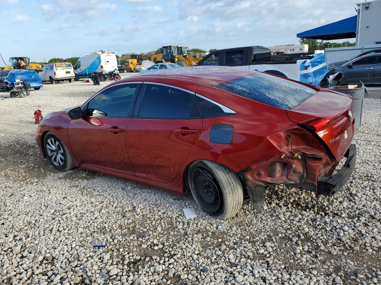 2020 Honda Civic Lx Red vin: 2HGFC2F68LH576042
