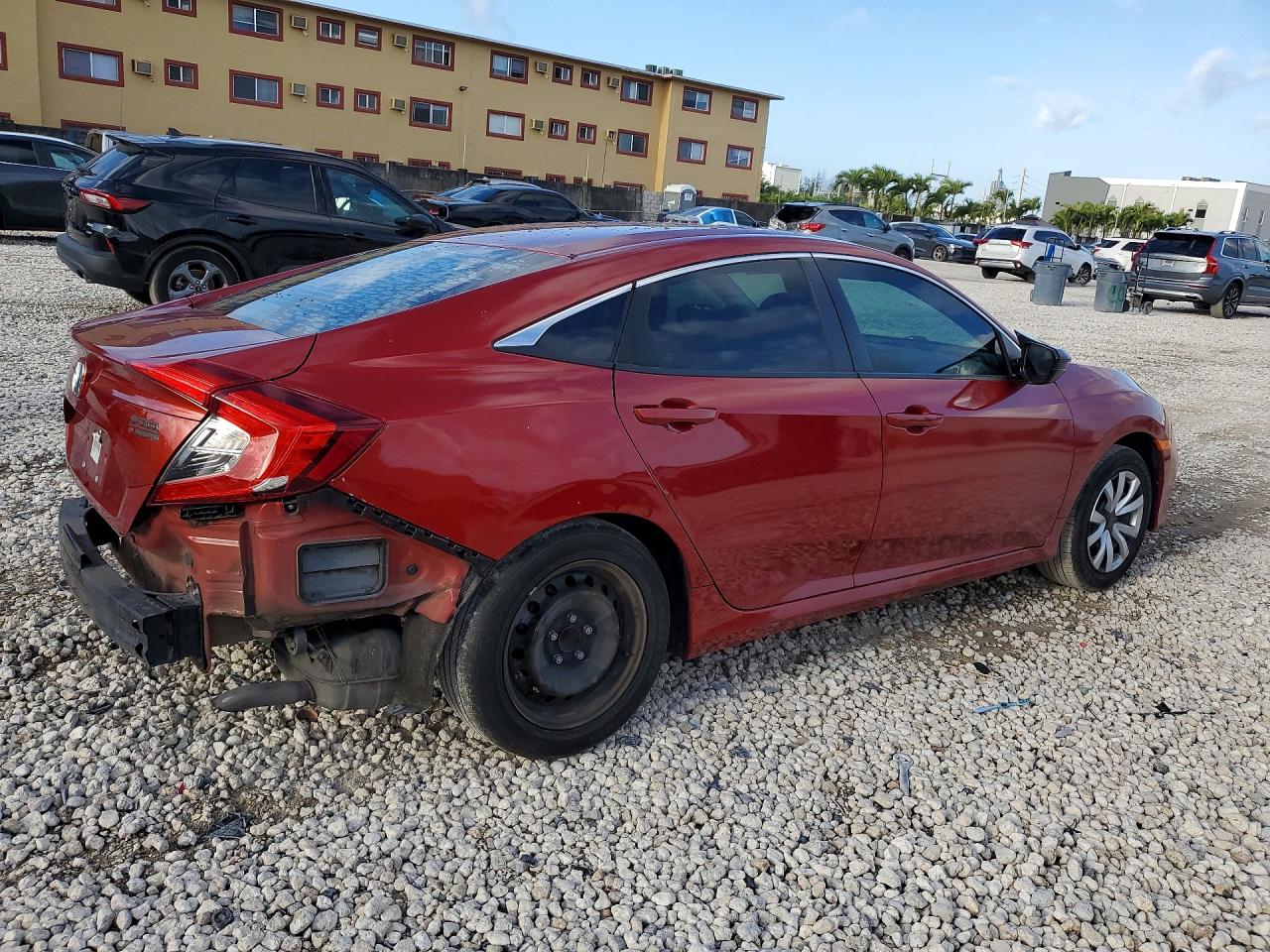 2020 Honda Civic Lx Red vin: 2HGFC2F68LH576042