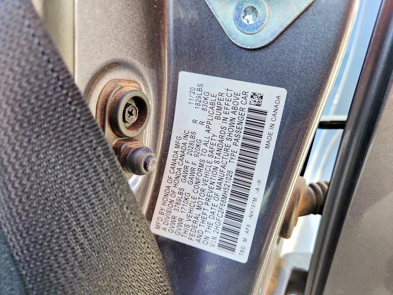 2021 Honda Civic Lx Gray vin: 2HGFC2F68MH521026