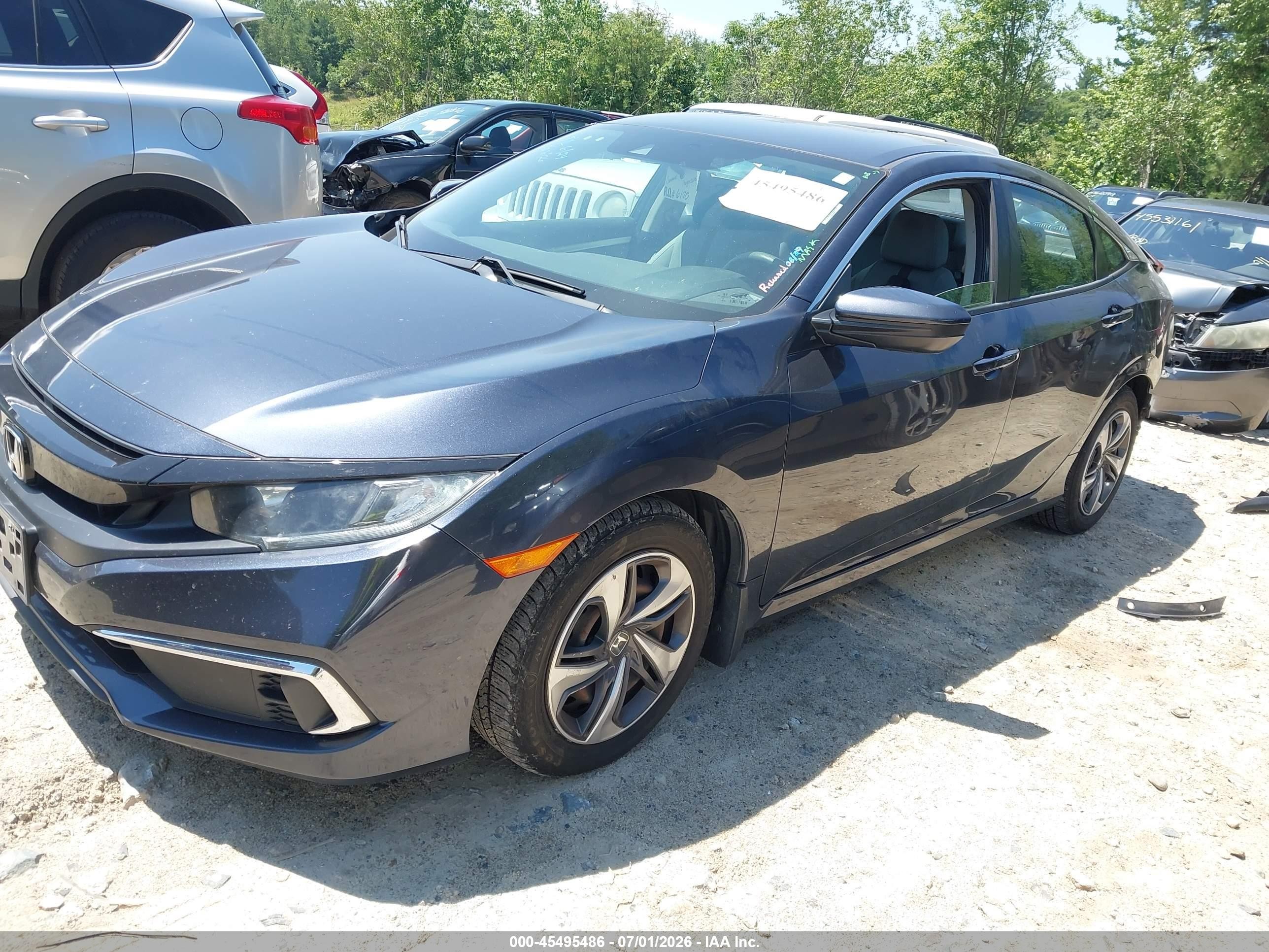 2020 Honda Civic Lx Navy vin: 2HGFC2F69LH504444