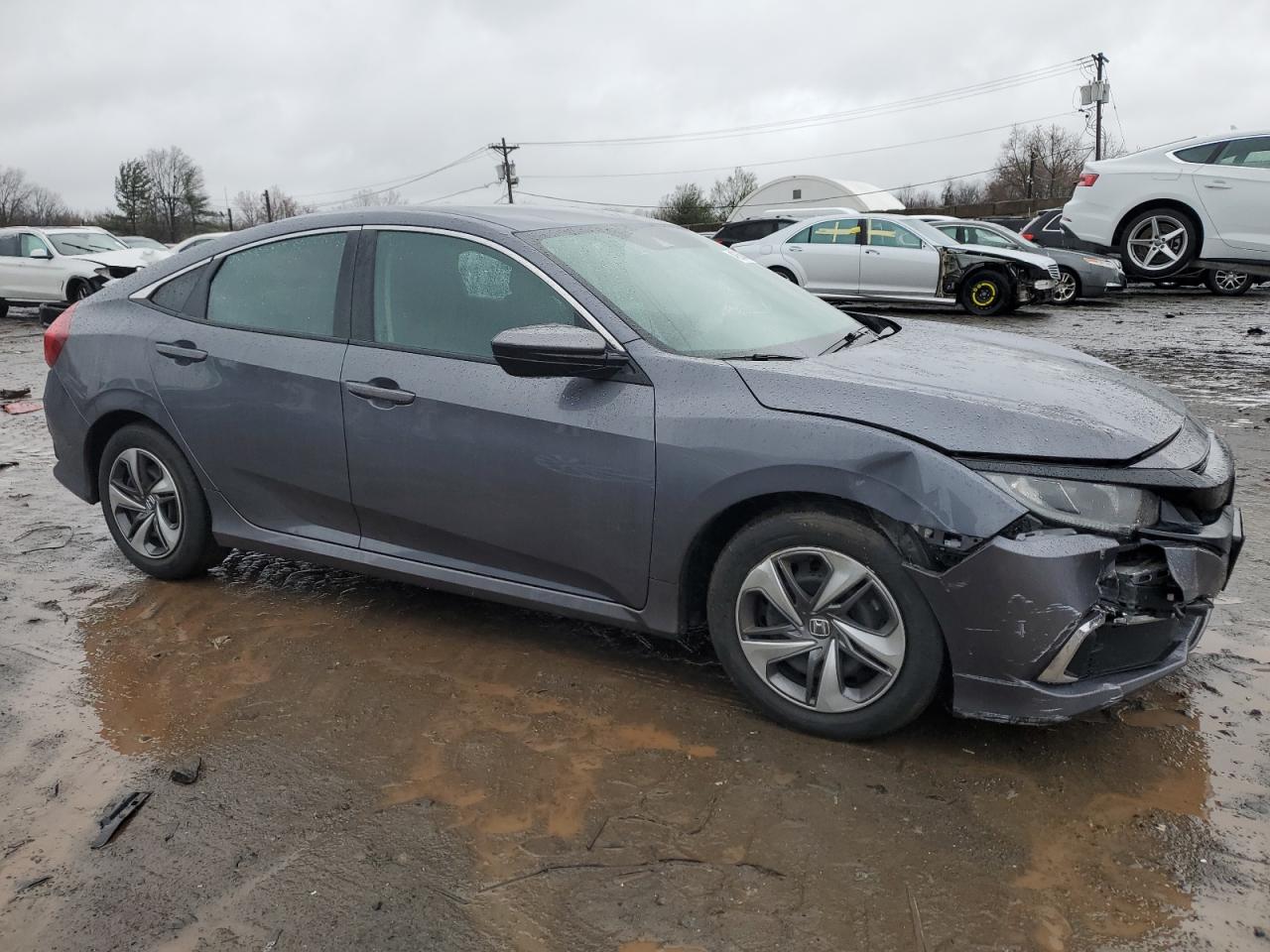 2020 Honda Civic Lx Gray vin: 2HGFC2F69LH547522