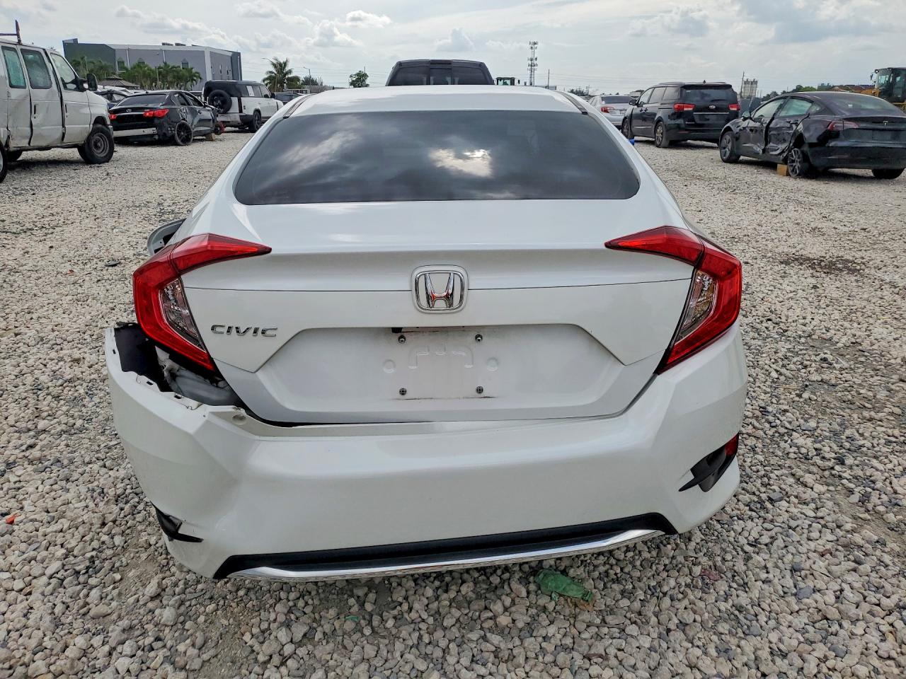 2021 Honda Civic Lx White vin: 2HGFC2F69MH536876