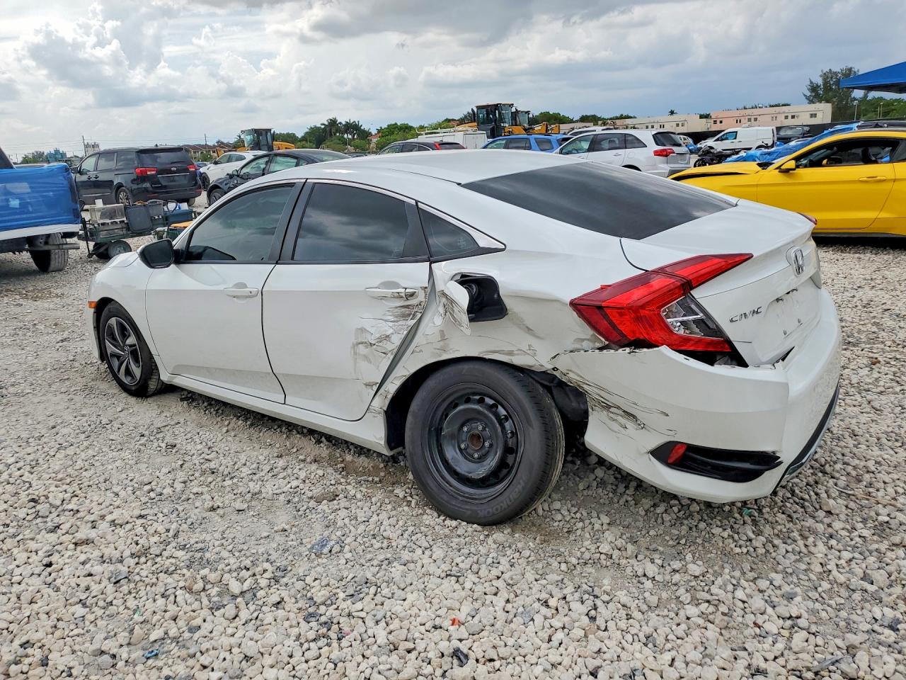 2021 Honda Civic Lx White vin: 2HGFC2F69MH536876