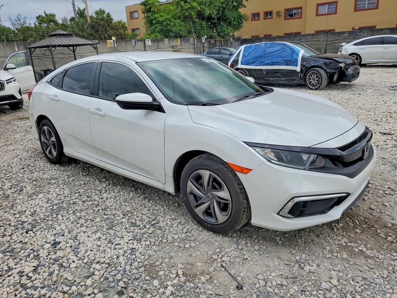 2021 Honda Civic Lx White vin: 2HGFC2F69MH536876