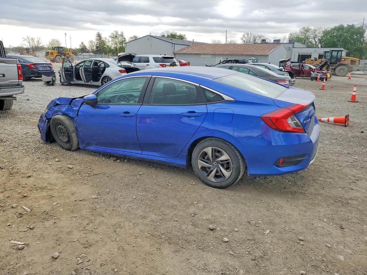 2021 Honda Civic Lx Blue vin: 2HGFC2F6XMH504759
