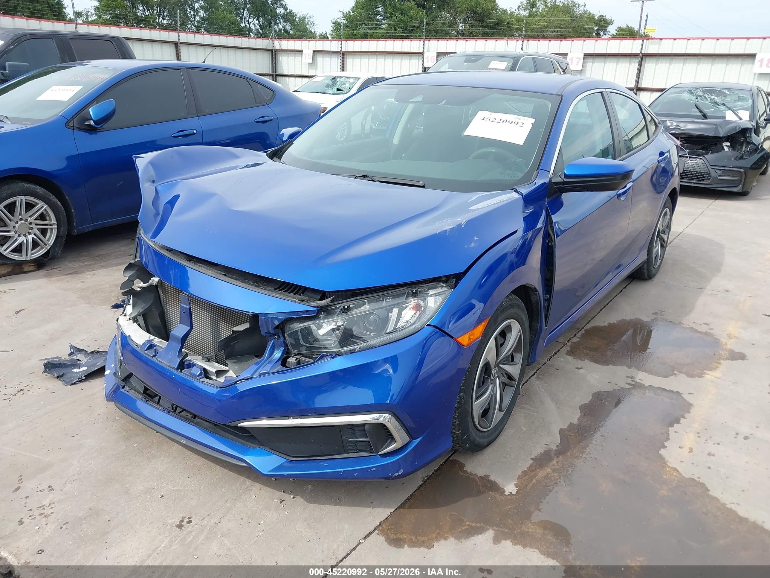 2021 Honda Civic Lx Синий vin: 2HGFC2F6XMH558966
