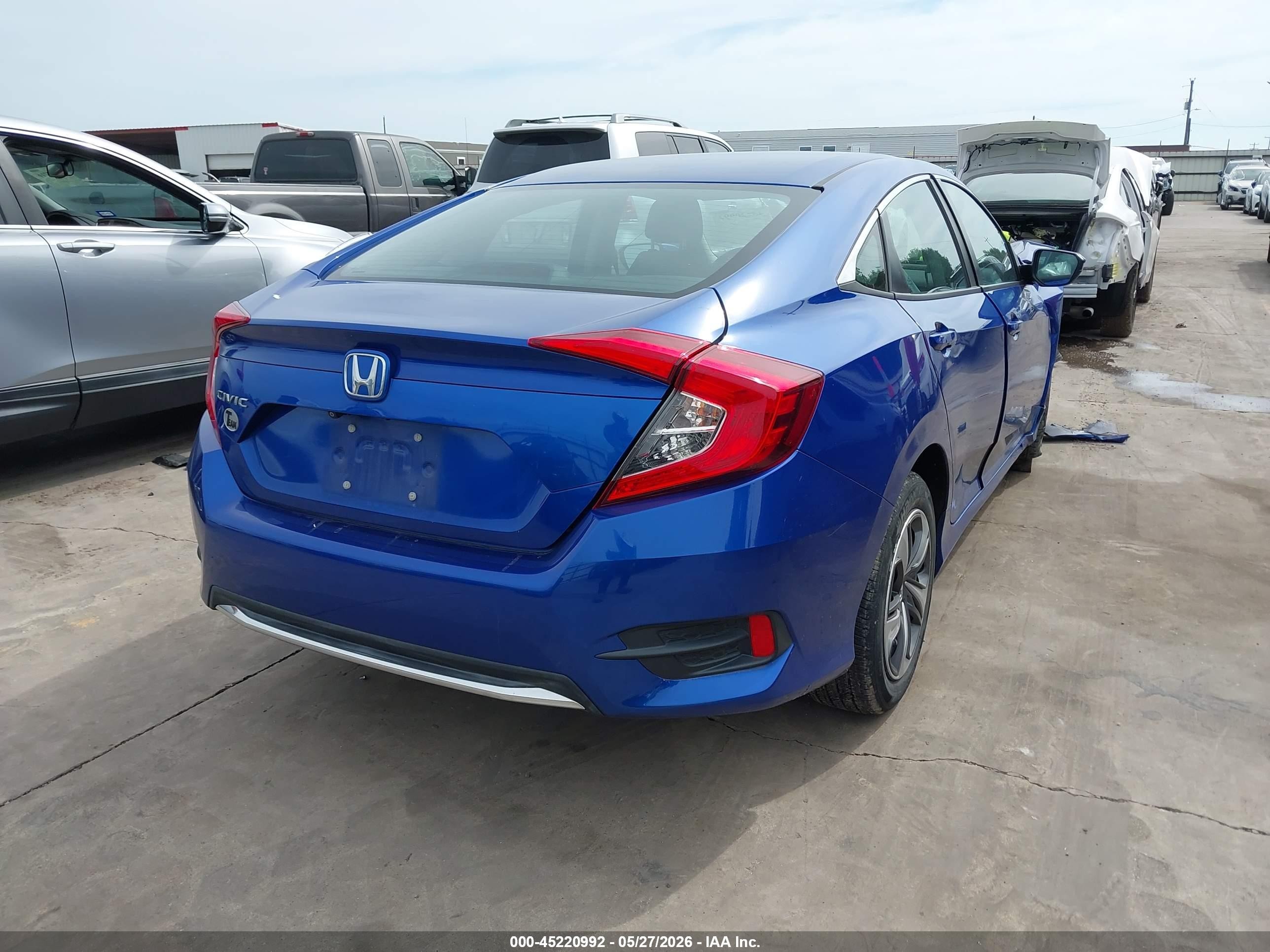 2021 Honda Civic Lx Синий vin: 2HGFC2F6XMH558966
