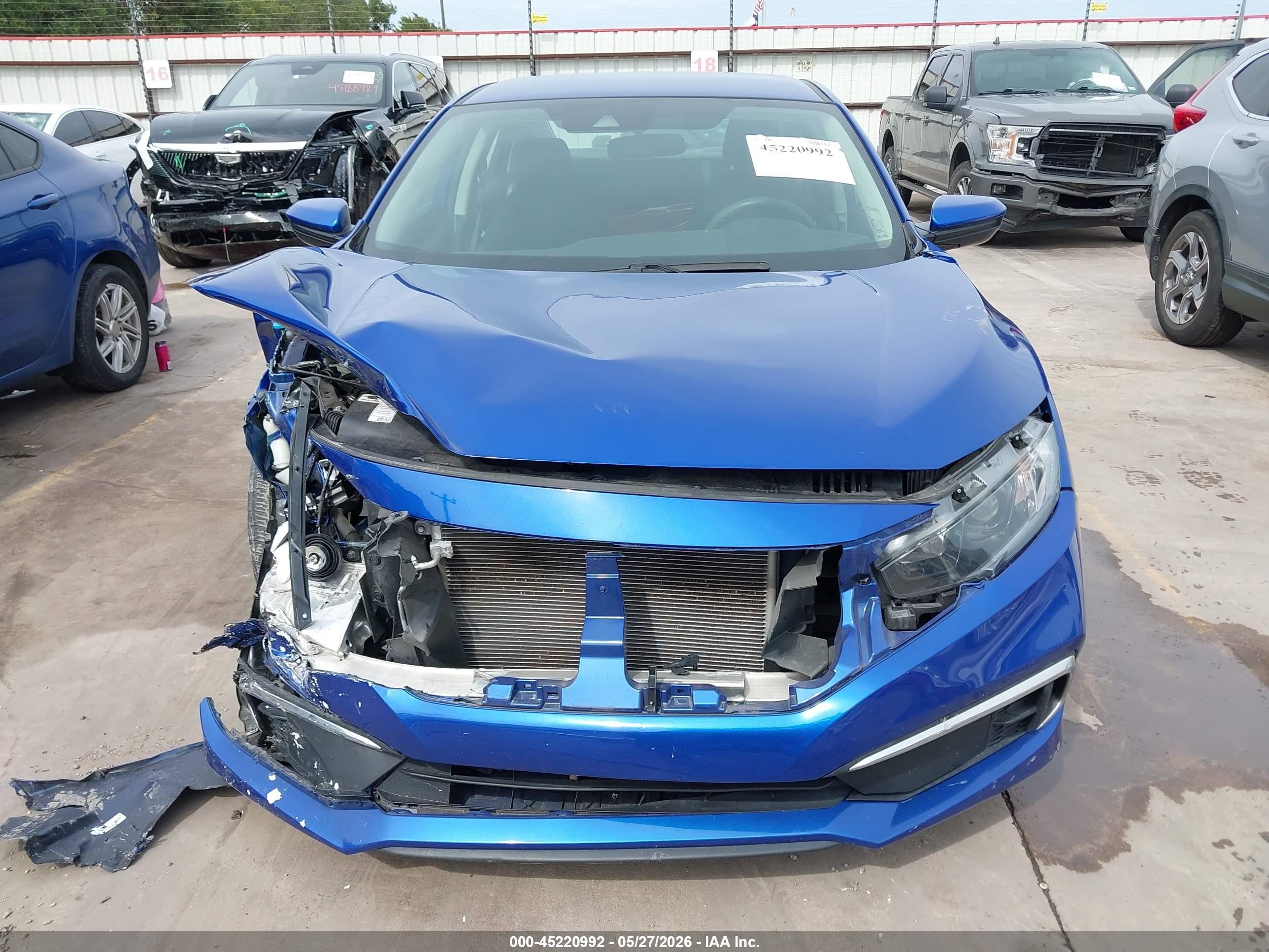 2021 Honda Civic Lx Синий vin: 2HGFC2F6XMH558966