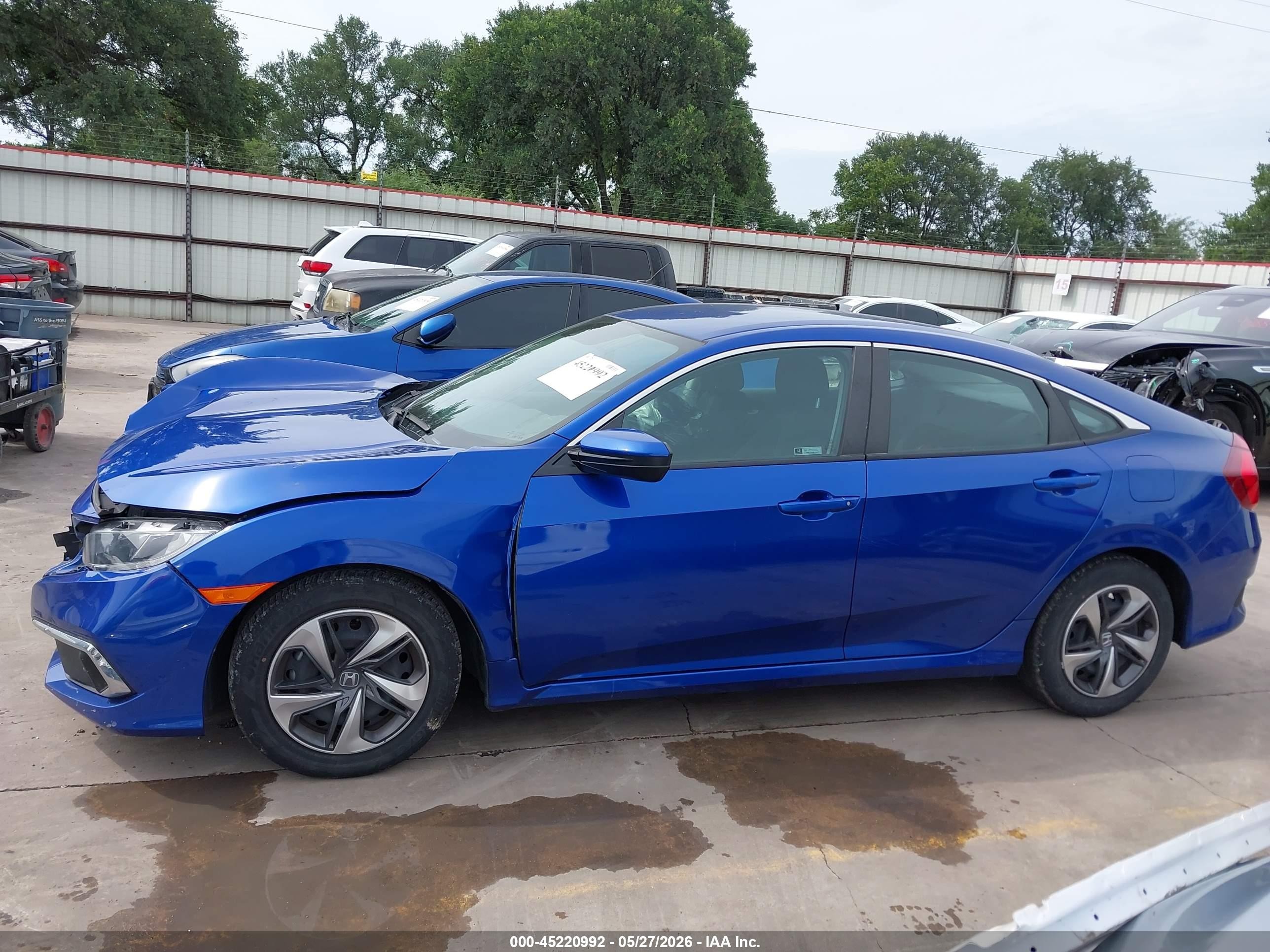 2021 Honda Civic Lx Синий vin: 2HGFC2F6XMH558966
