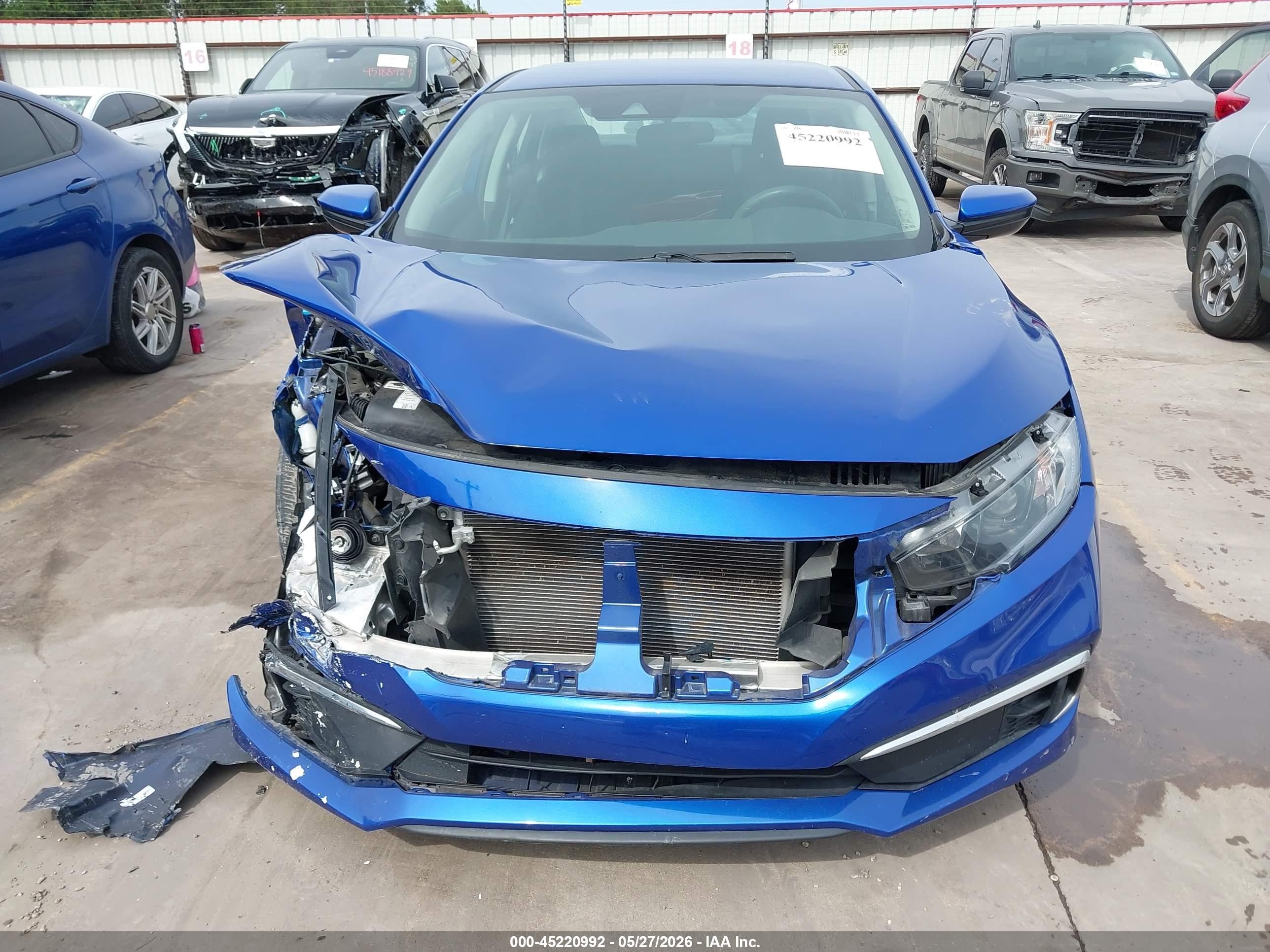 2021 Honda Civic Lx Синий vin: 2HGFC2F6XMH558966