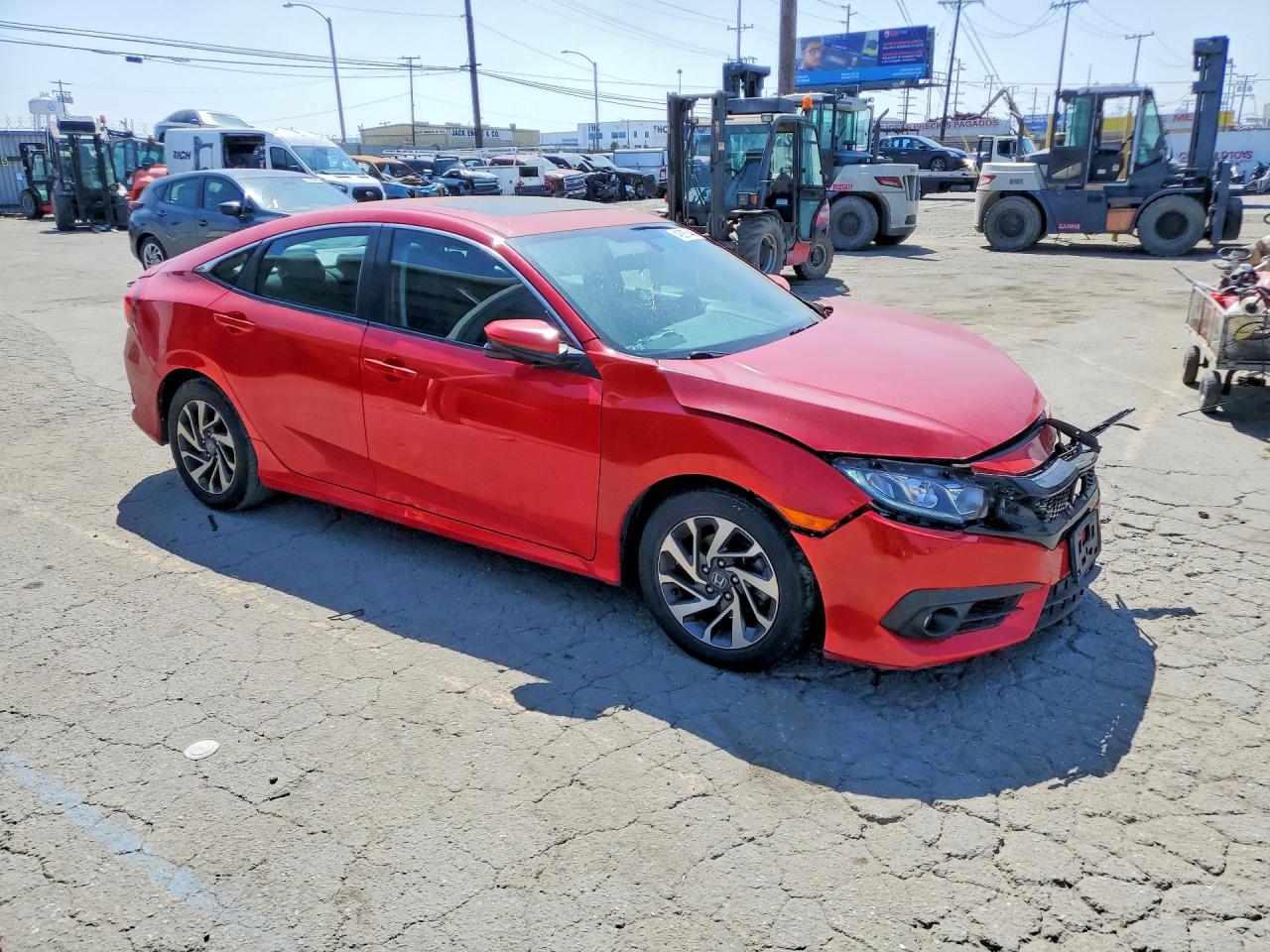 2016 Honda Civic Ex Red vin: 2HGFC2F70GH560576
