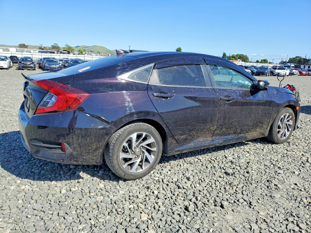 2017 Honda Civic Ex Purple vin: 2HGFC2F70HH501092