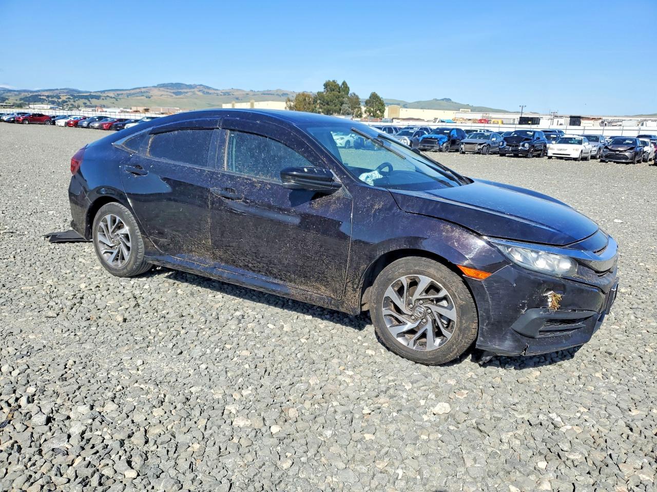 2017 Honda Civic Ex Purple vin: 2HGFC2F70HH501092