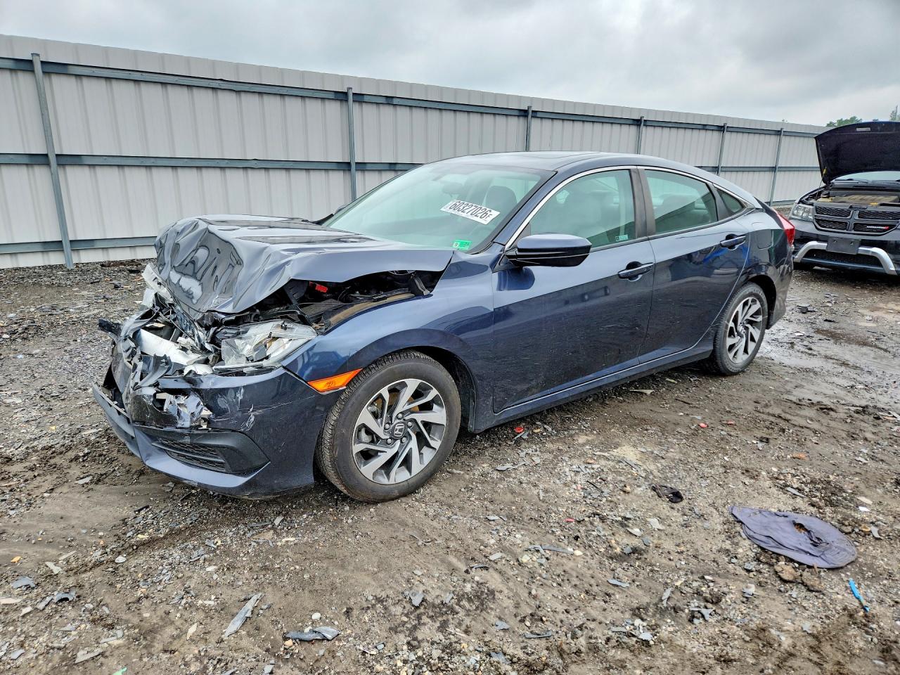 2018 Honda Civic Ex Gray vin: 2HGFC2F70JH597019