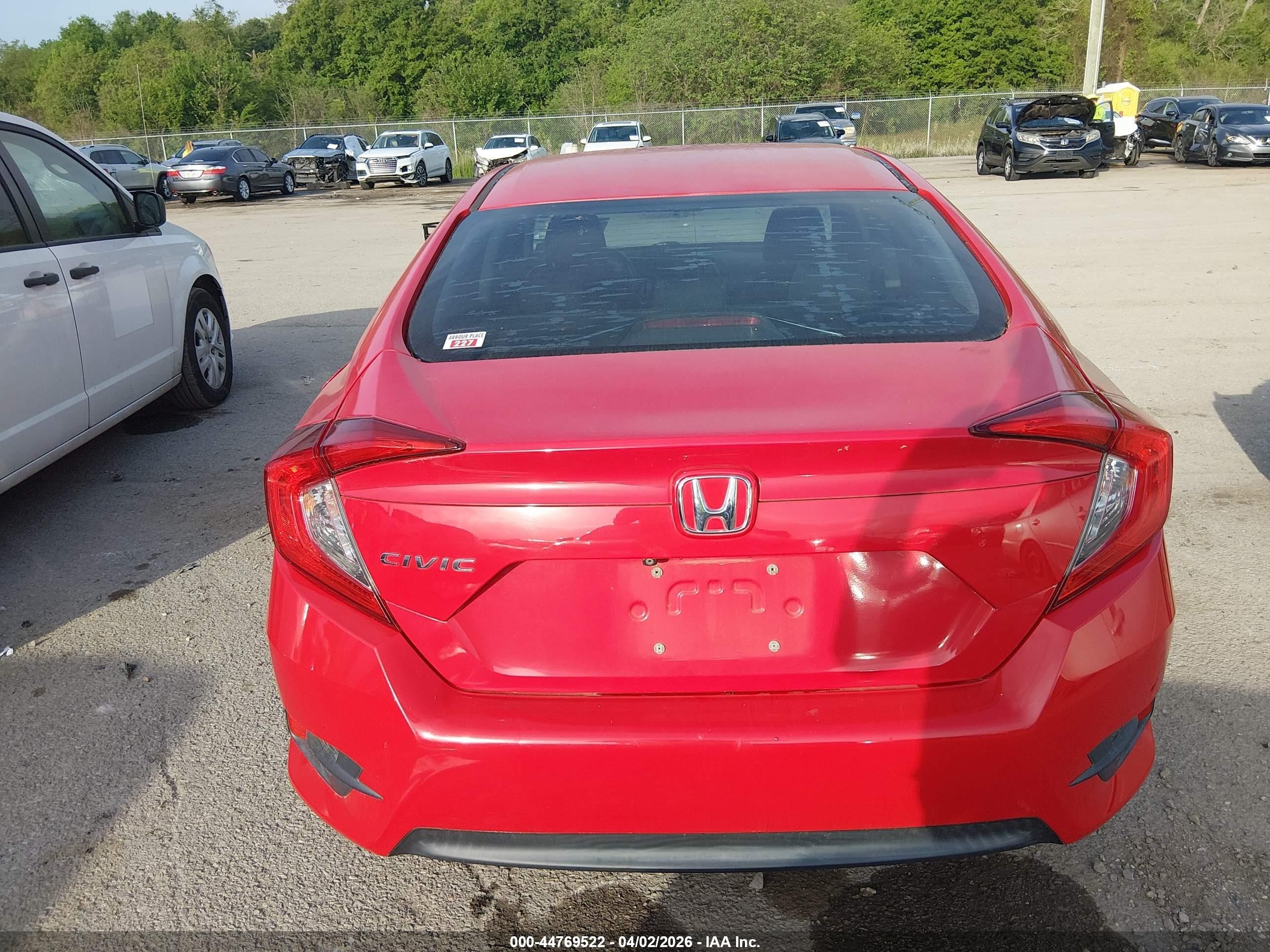 2016 Honda Civic Ex Red vin: 2HGFC2F72GH558523