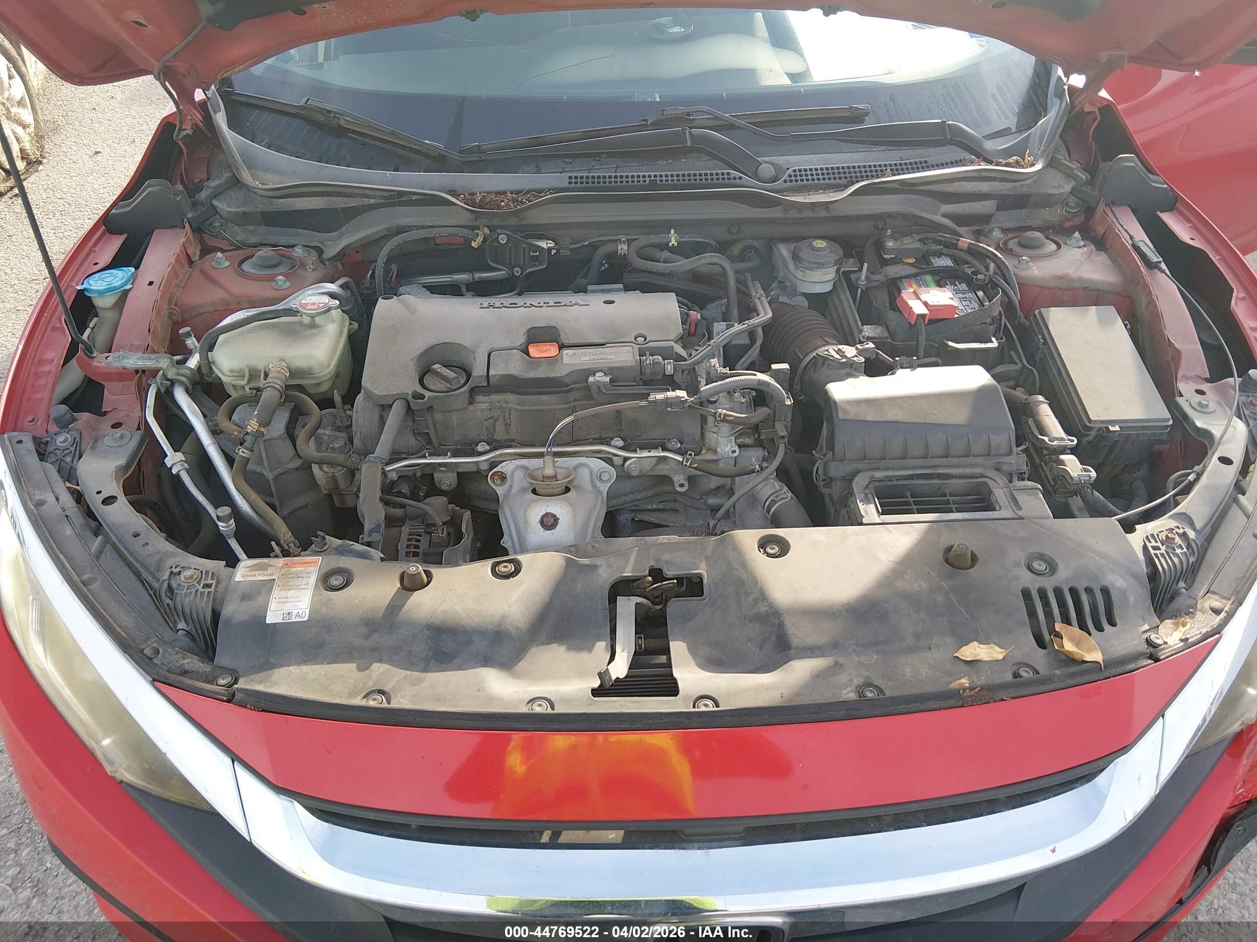 2016 Honda Civic Ex Red vin: 2HGFC2F72GH558523
