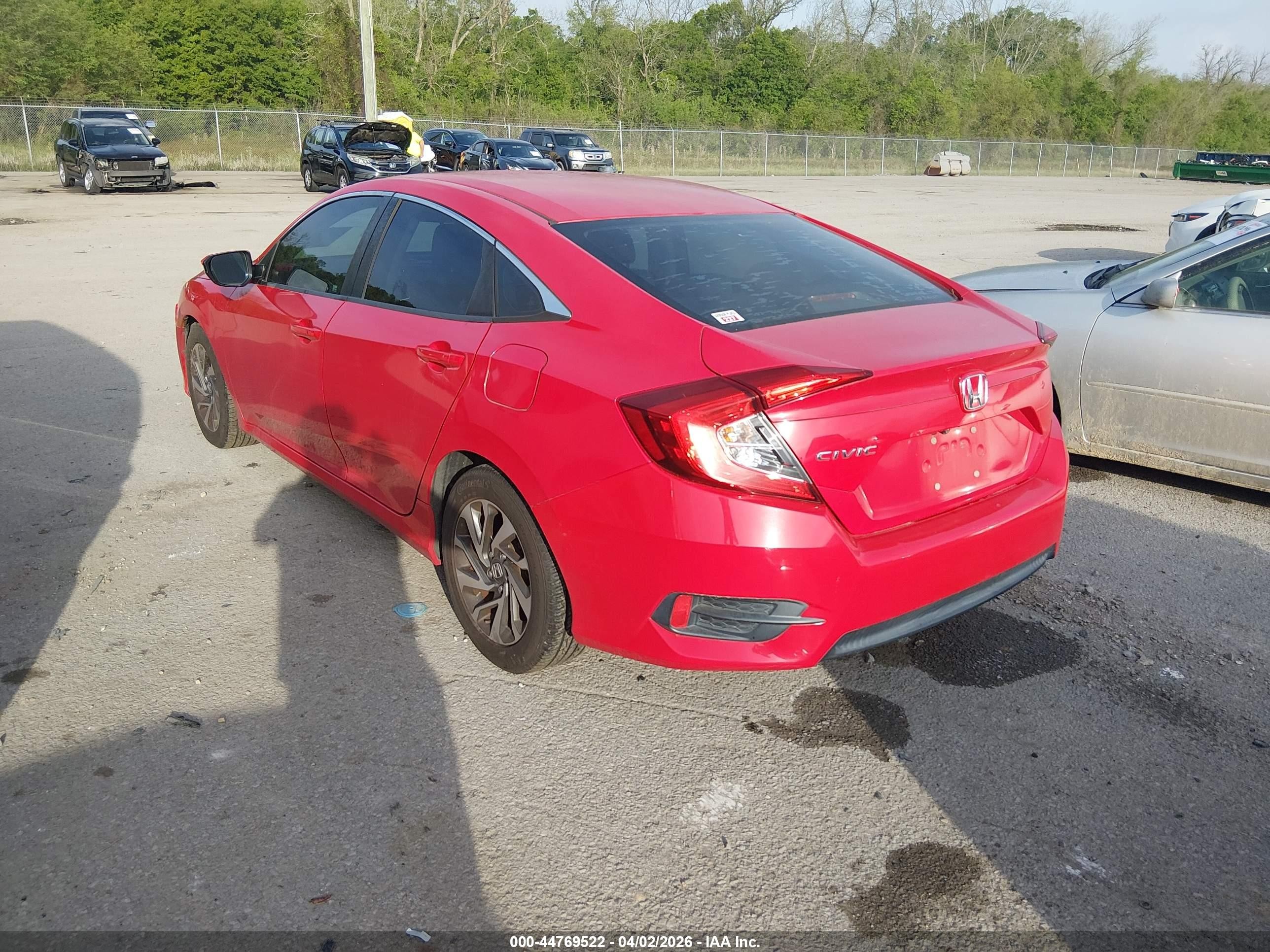 2016 Honda Civic Ex Red vin: 2HGFC2F72GH558523