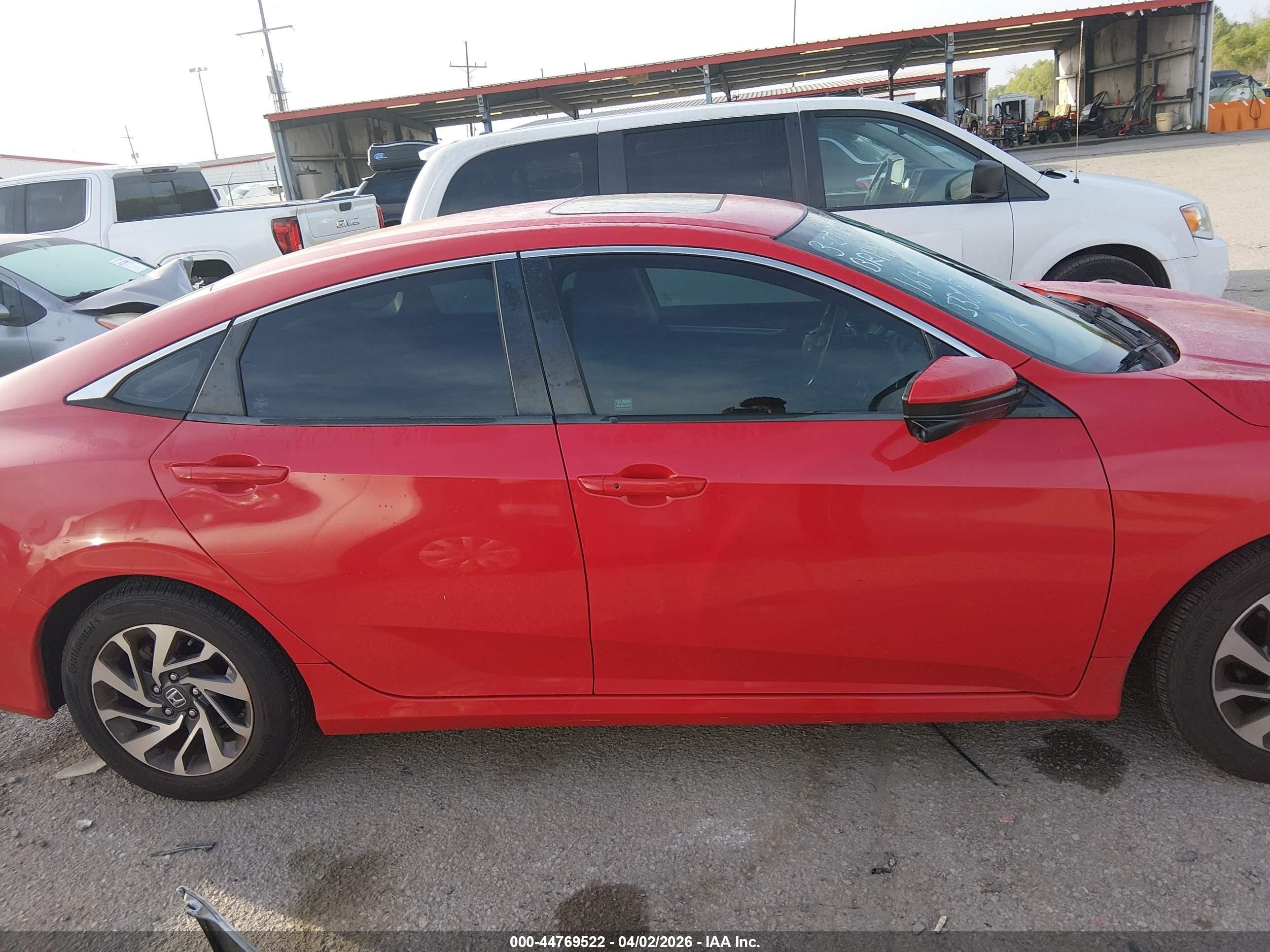 2016 Honda Civic Ex Red vin: 2HGFC2F72GH558523